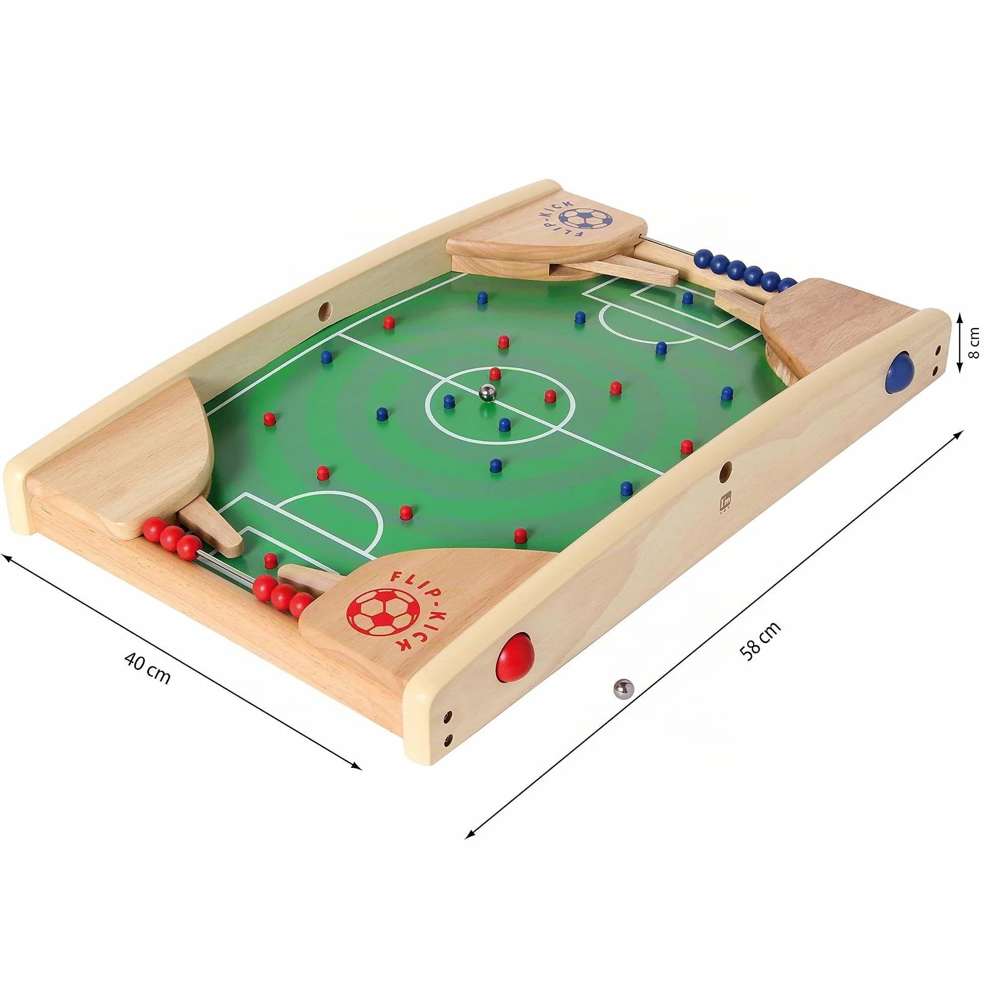 Flip Kick Deluxe, 58 cm, Flipper et Kicker Mix, Le Jeu Parfait de compétences de Football pour 2 Joueurs de Tous âges, Compact et Robuste, adapté à Toute Table ou Sol et est Facile à Transporter