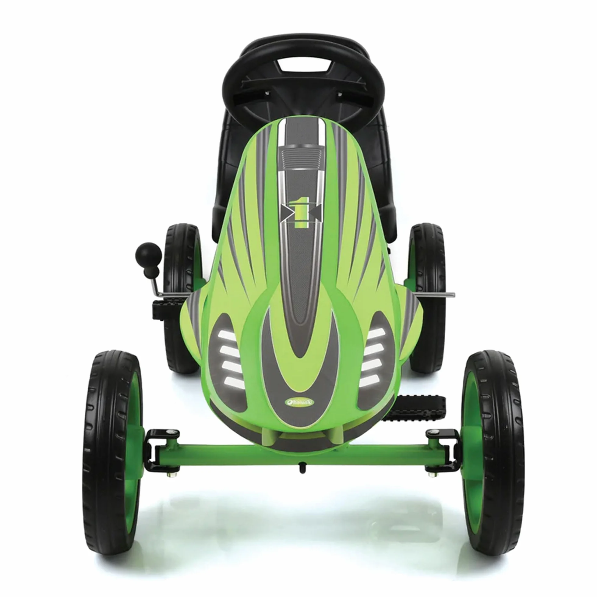 Hauck GoKart Speedster Kart à Pédales avec Frein à Main et Siège Baquet Réglable Vert 4-8 Ans