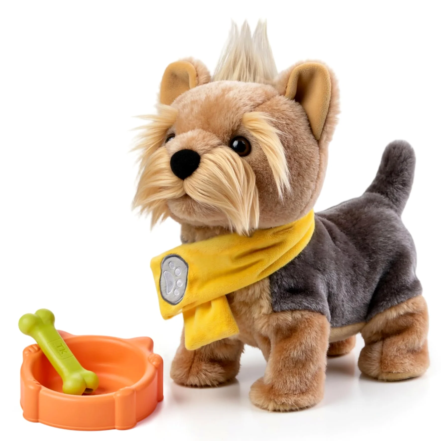 TUMAMA Kids Chien en Peluche Qui Marche, Chien Interactif Enfants | Jouet électronique qui chante, aboie, remue la queue, peluche à commande vocale – Jouet pour enfants, filles et garçons