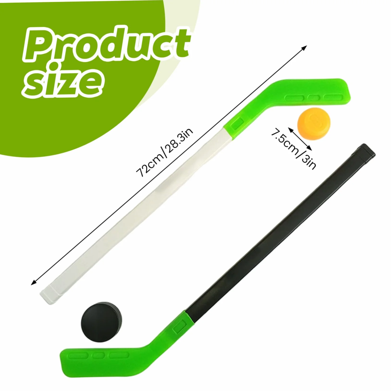 Kit de Hockey Enfants 72 cm Crosse avec 2 Balles Entraînement Ludique