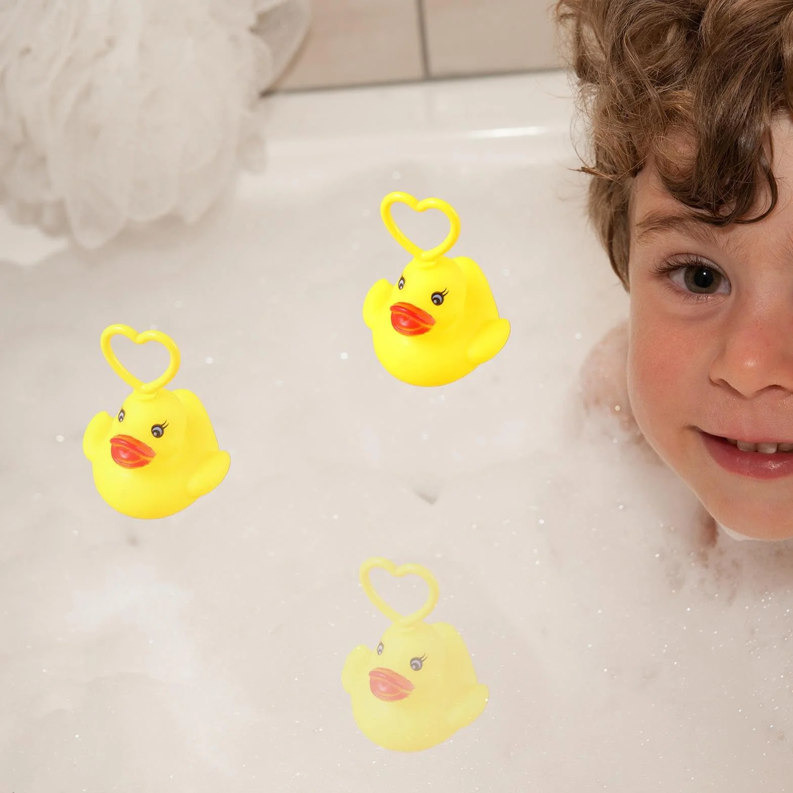 Jeux De Pêche Au Canard, Jouet De Pêche Flottante, Canard en Plastique Spongieux Lumineux, pour L'heure du Bain