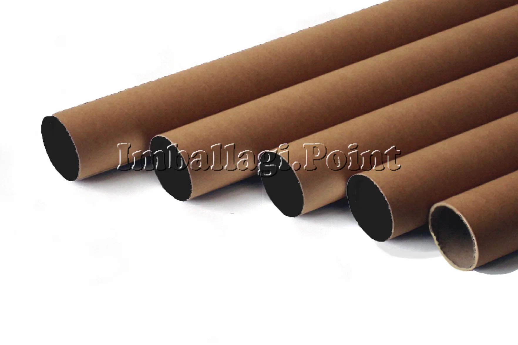Carton avec bouchon plastique 5 tubes x 10 cm Diamètre Havane