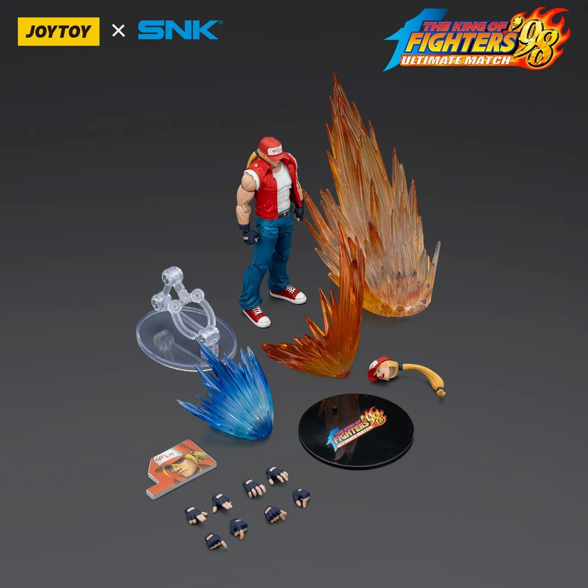 TOYVERSE JOYTOY SNK KOF 98UM Fatal Fury Team Terry Bogard | 15plus 1/18 Figurine d'action mobile ABS PVC Têtes interchangeables Mains Effets