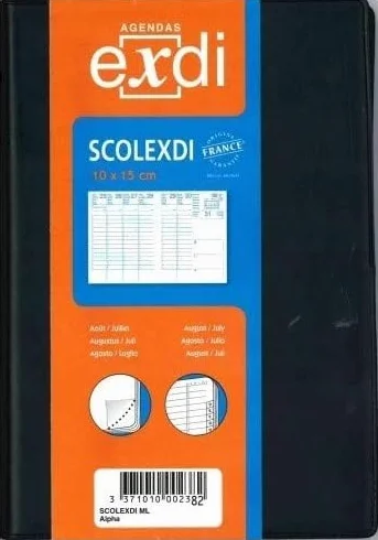QUO VADIS SCOLEXDI ML Agenda scolaire 2026/2027 10 x 15 cm
