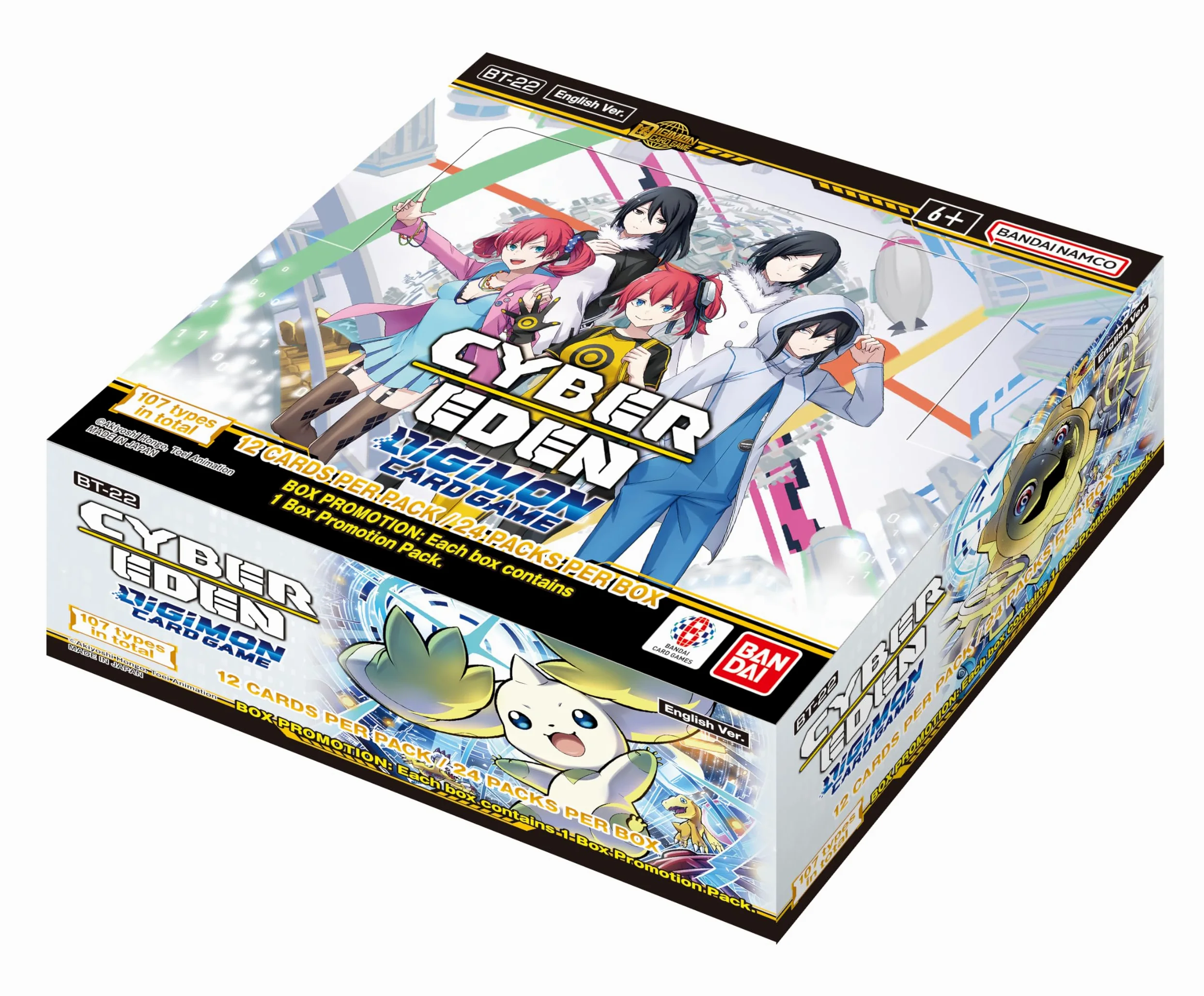 BANDAI Jeu de cartes Digimon : Booster Set - Cyber Eden (BT-22) - Affichage de cartes à collectionner - À partir de 6 ans - 2 joueurs - Temps de jeu de 20 à 30 minutes
