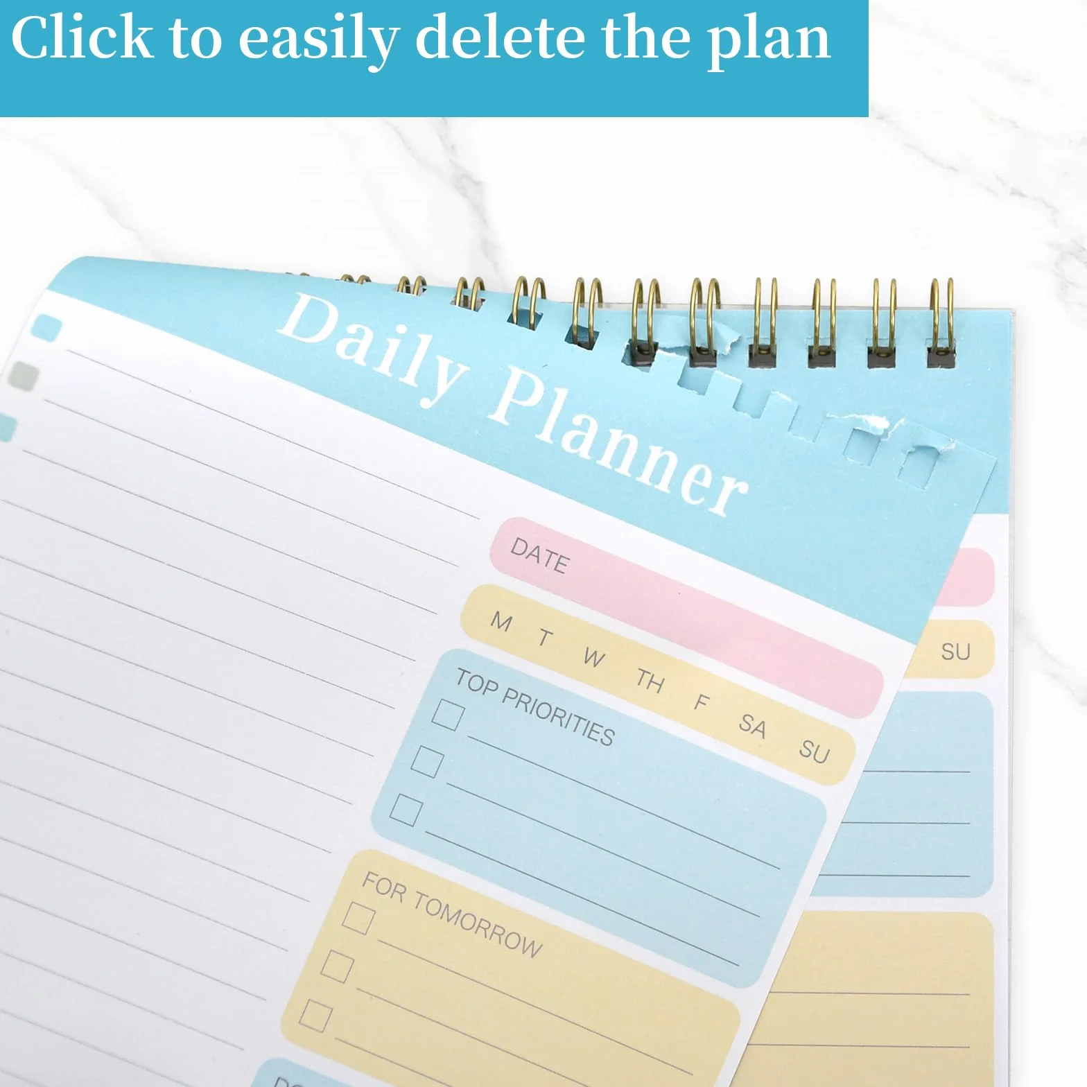 A5 To Do List 5 Paquets Planificateur Journalier Non Daté 150 Feuilles Daily Planner Carnet à Spirale