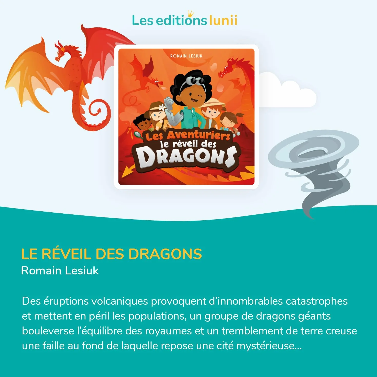 Lunii Le réveil des dragons Livre audio interactif français 1h43 dès 5 ans