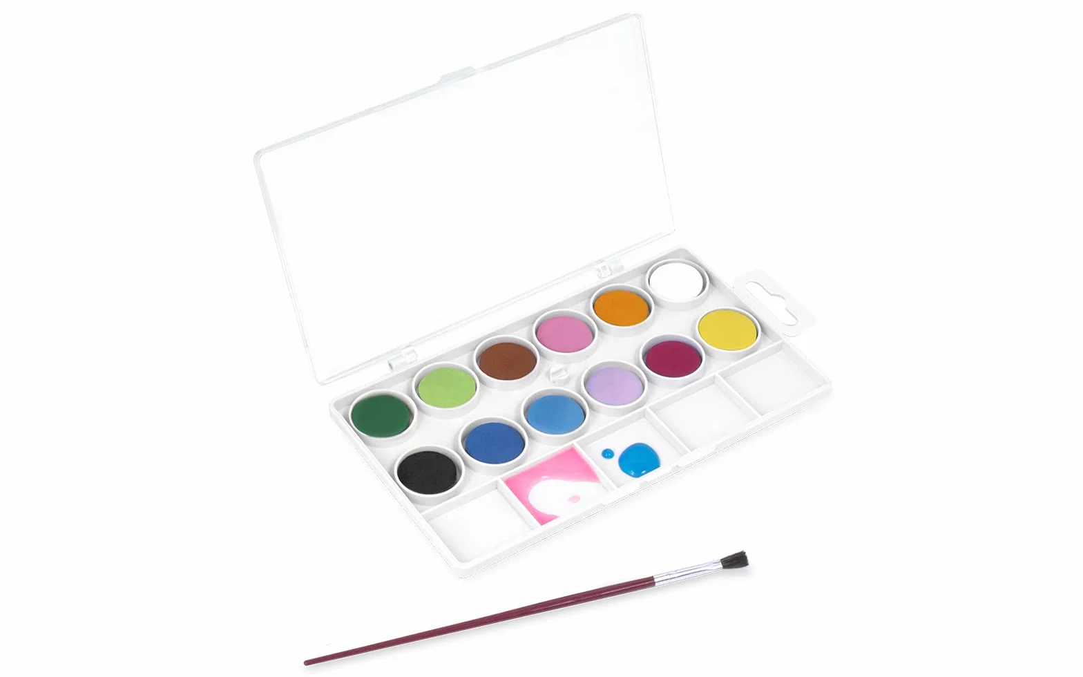 Jovi Kit Aquarelle 12 Godets 22mm Couleurs Brillantes Peinture à l'Eau