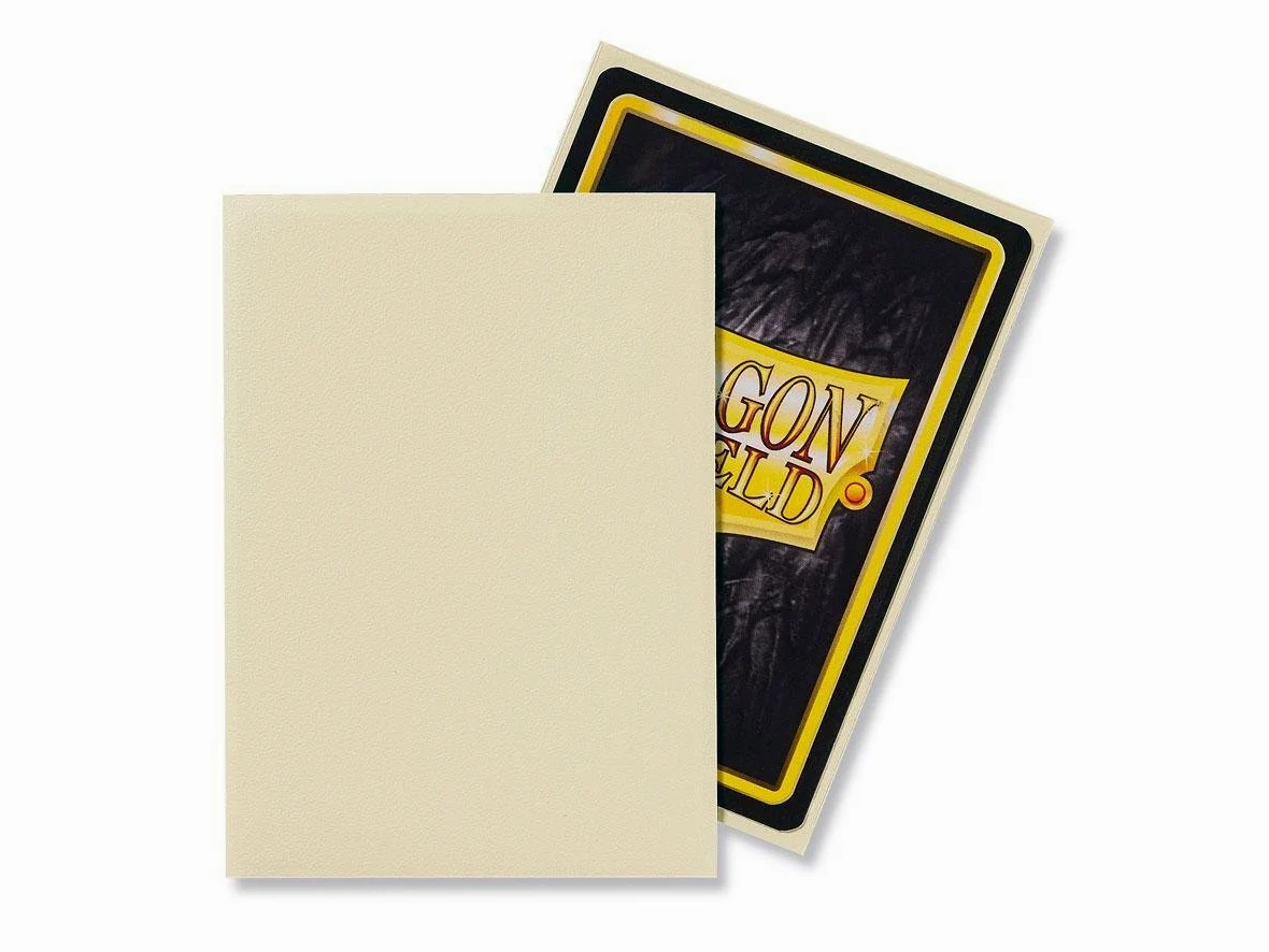 Dragon Shield Lot de 10 pochettes pour cartes Ivoire mat Taille standard 100 ct