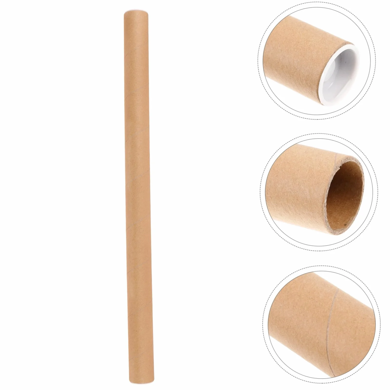 Tube En Carton Kraft 19.69In Pour Rangement Et Transport D'Affiches Documents Œuvres D'Art