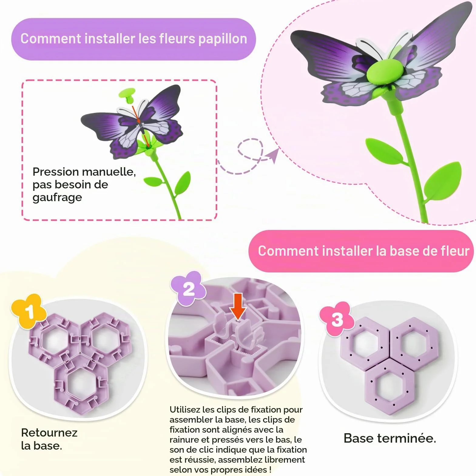 ASTGMI Kit Création Bouquet de Fleurs DIY, Cadeau Fille 3-10 Ans, Jouet Fleurs Enfant