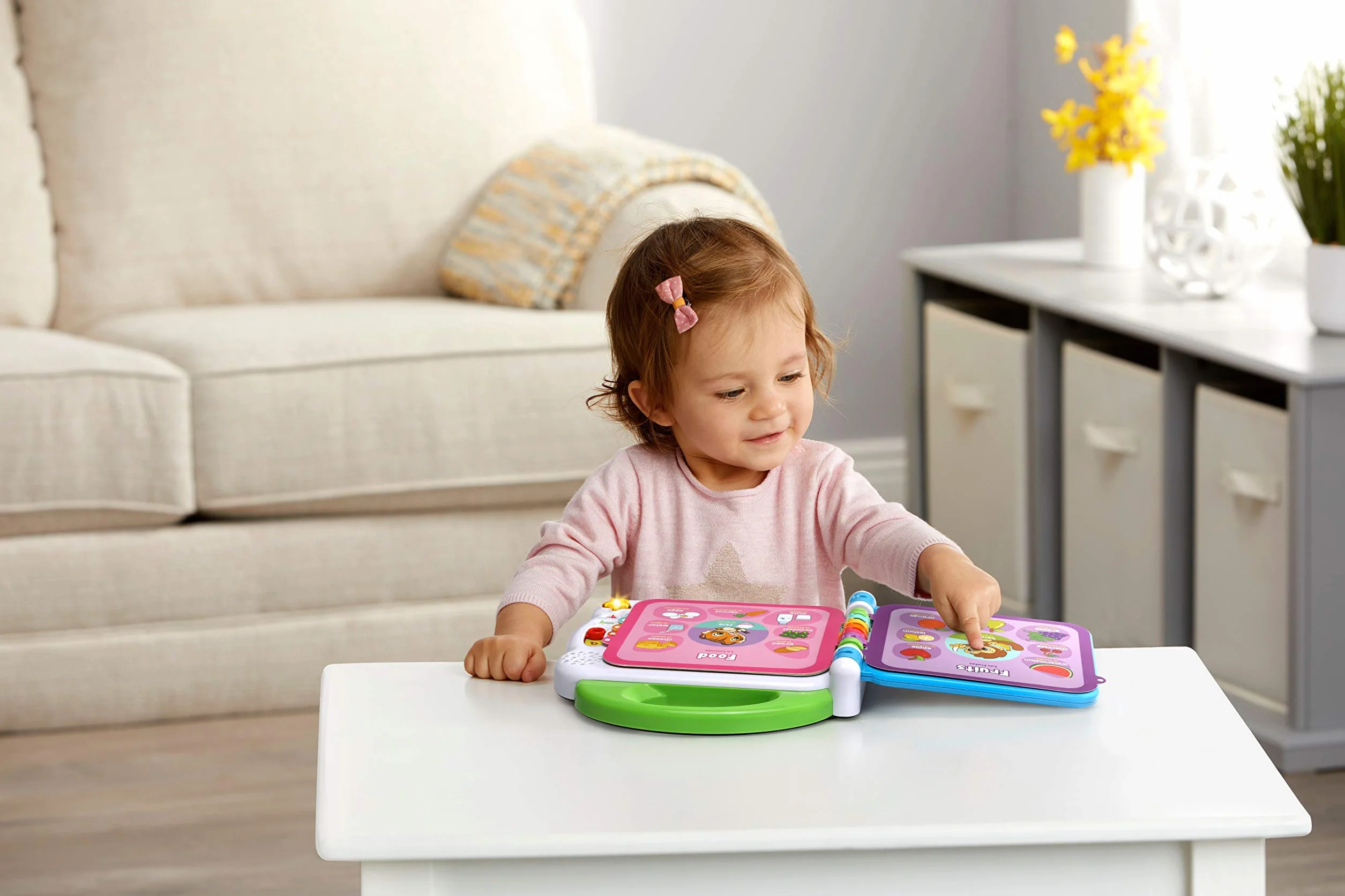 Leapfrog Learning Friends Livre de bébé de 100 Mots - Jouet éducatif interactif bilingue - Version Anglaise pour 1-4 Ans