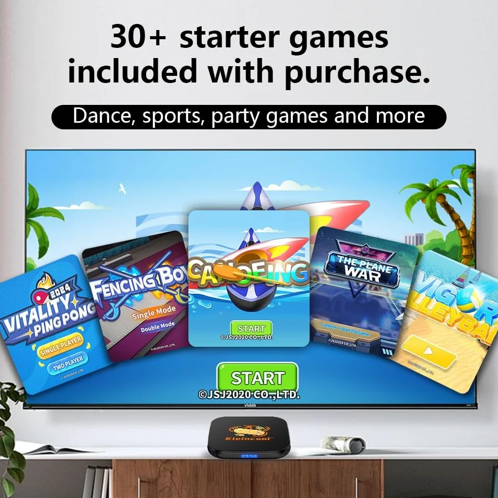 Console de jeu TV Consola de Videojuegos 4 Go de RAM + 64 Go de ROM, machine avec manette de jeu sans fil, contrôle somatosensoriel, Plug and Play, interactif pour enfants et adultes, pour soirées de