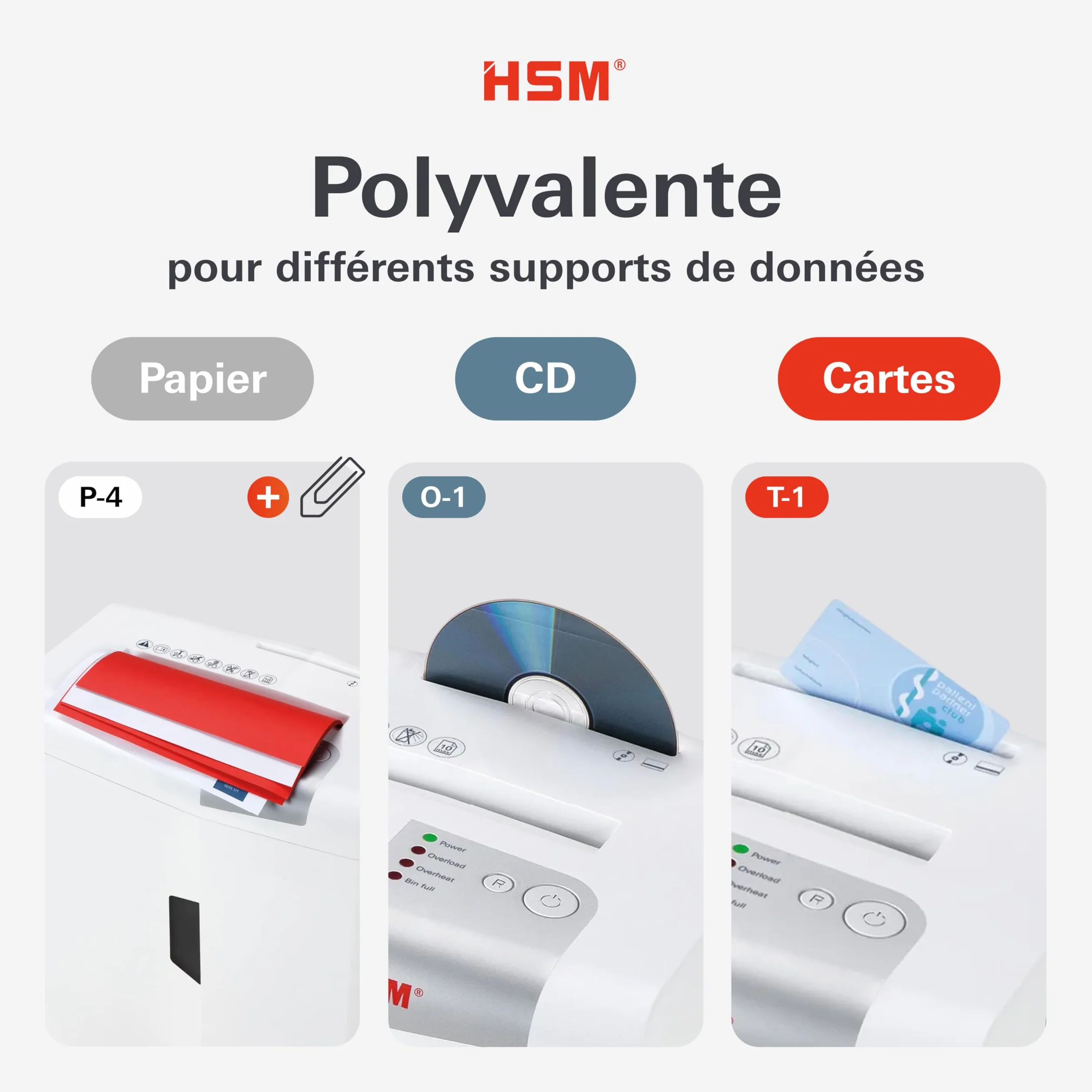 HSM shredstar X10 Destructeur de documents sécurité 3 10 feuilles coupe particules 4,5x30 mm Blanc Argent