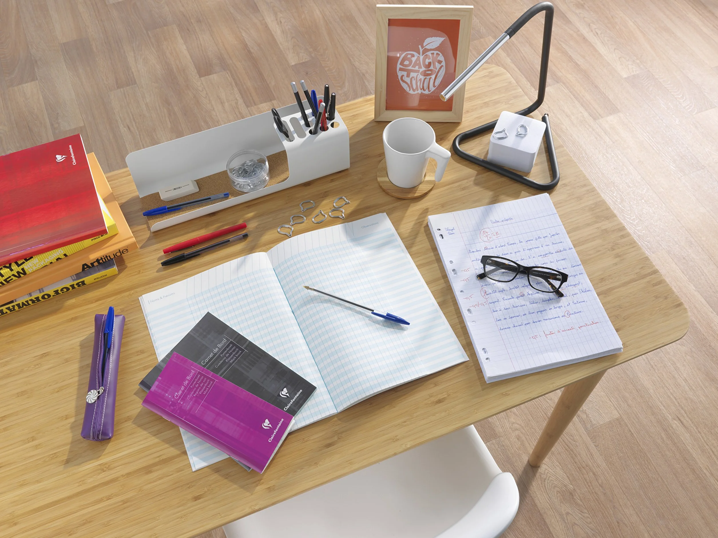 Clairefontaine Cahier de Bord Agrafé A4 21x29,7 cm 72 Pages Papier Registre Vert 110 g
