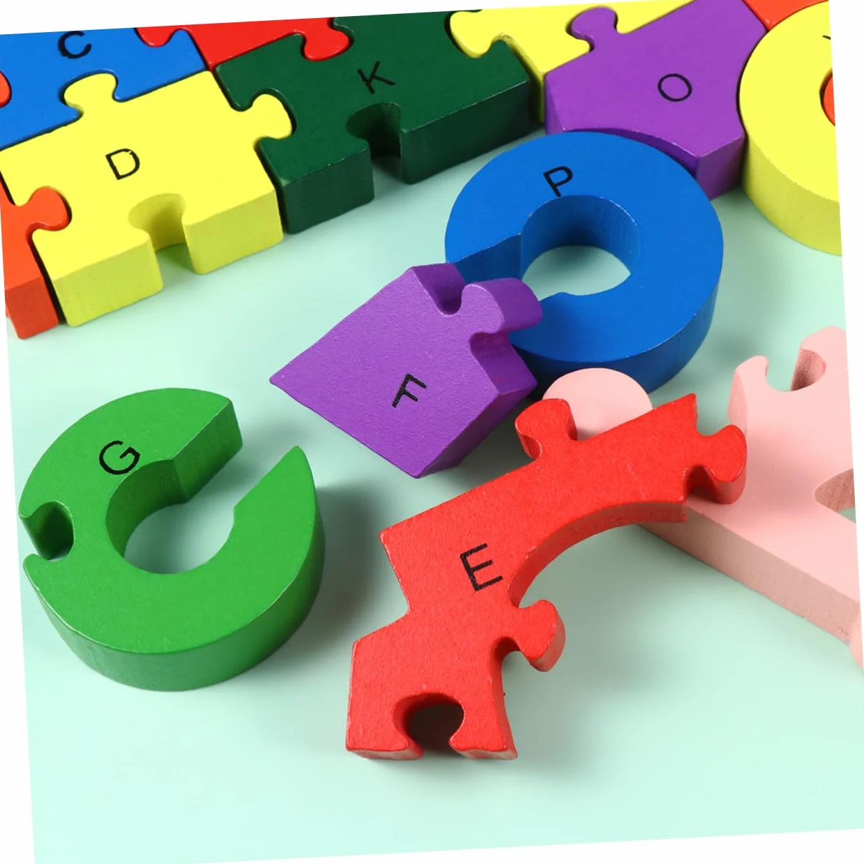 SUPVOX Puzzle Bois Alphabet Éducatif pour Enfant Cartoon Train