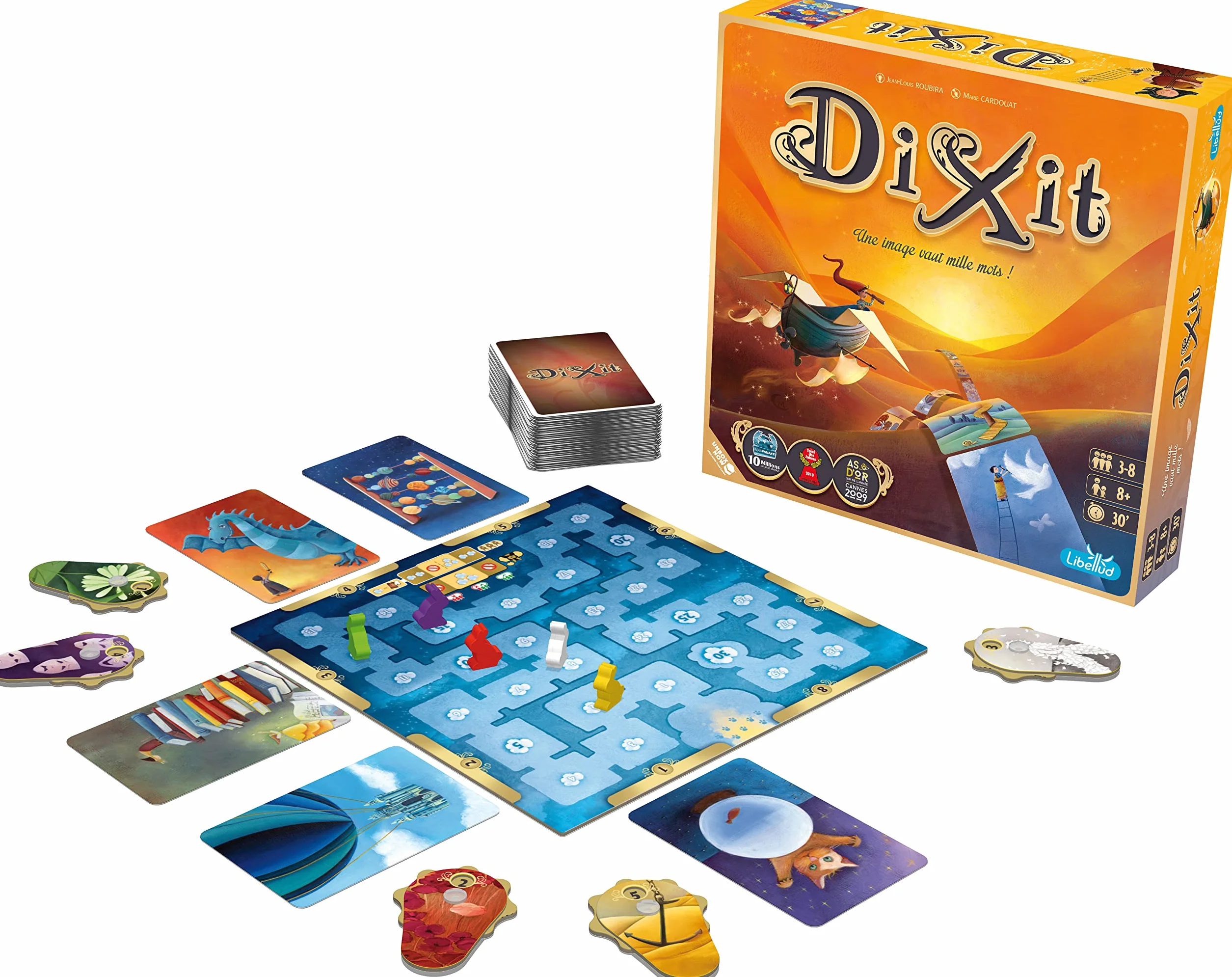 Asmodee Dixit Une Image Vaut Mille Mots Jeu de Société 8 Ans As d'or Imagination 3-8 Joueurs 30 Min