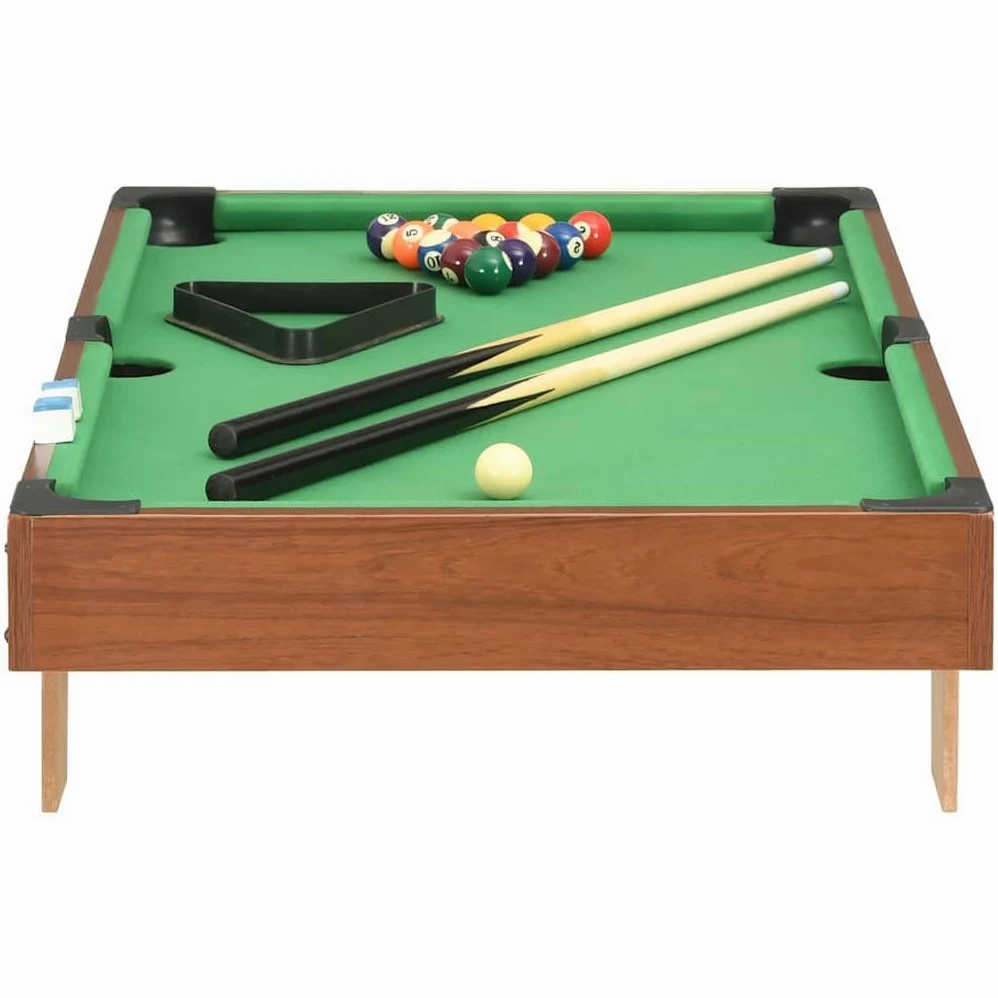 Mini table de billard pour plateau de table, 92 x 52 x 19 cm, table de jeu pour enfants et débutants, ensemble de billard avec queue et balles