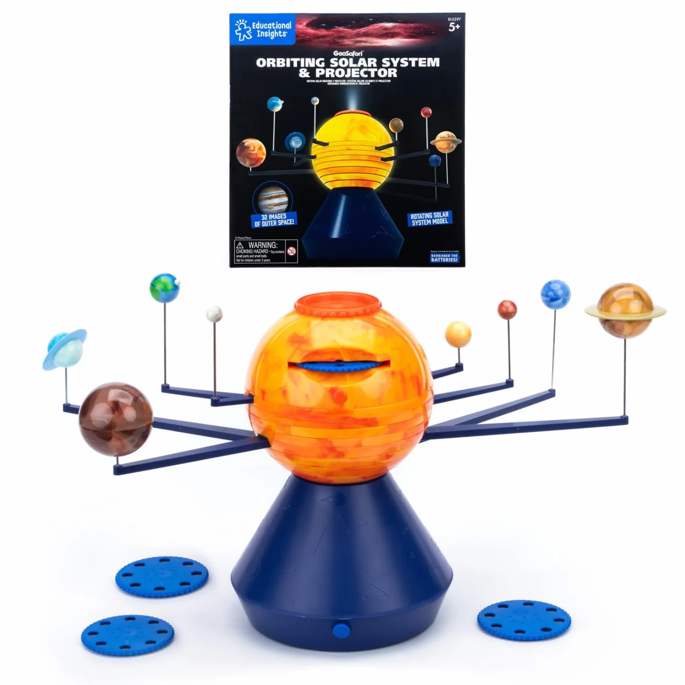 Learning Resources GeoSafari Système Solaire motorisé avec projecteur Apprentissage Astronomie Enfants 5+