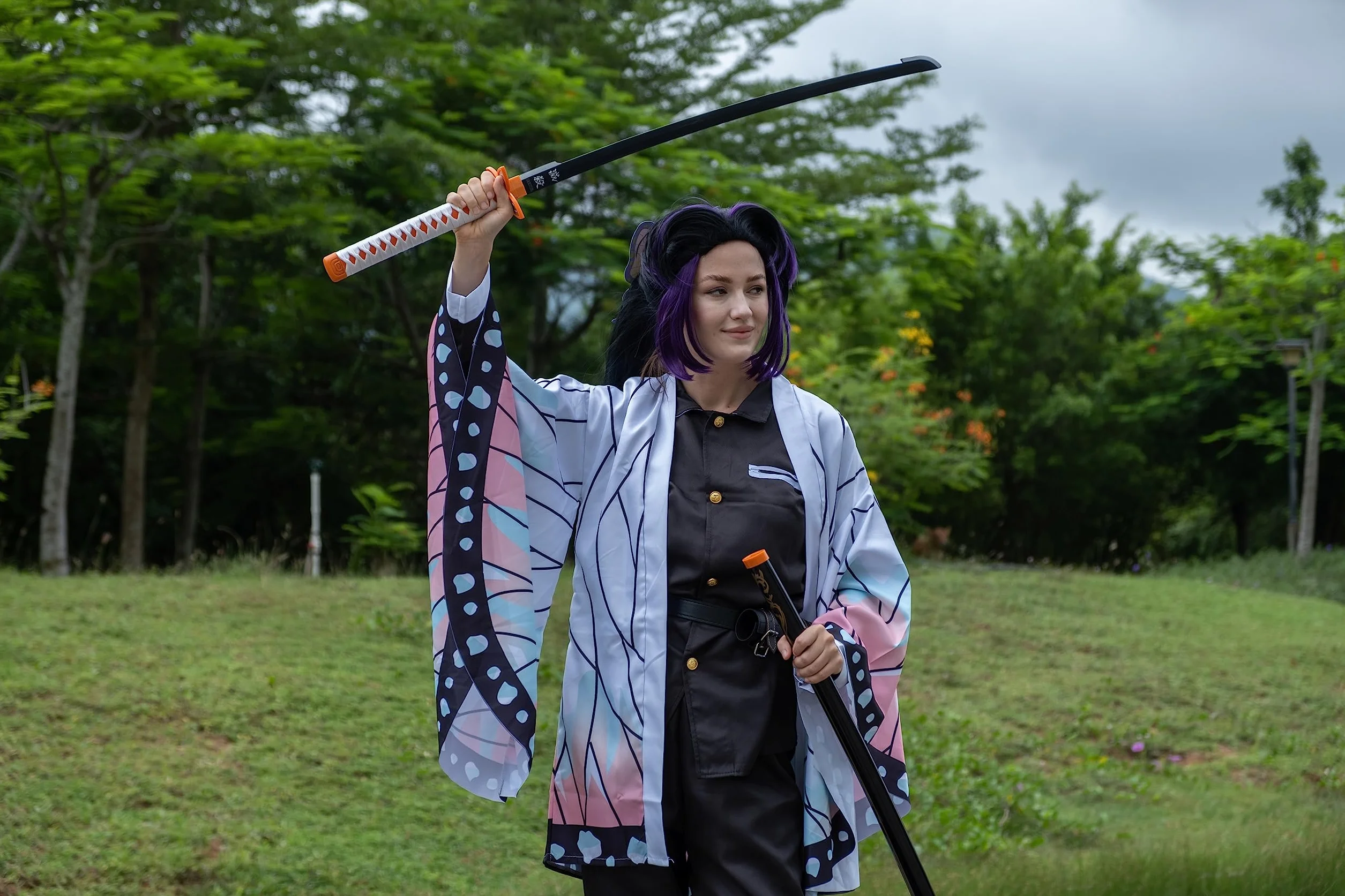 Katana Cosplay Demon Slayer 105 cm 41 Pouces Hashira Piliers Shinobu Kocho Bois