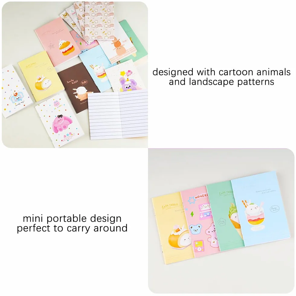 Petit Carnet de Notes de Poche 16 Pièces Couverture Souple Lapin