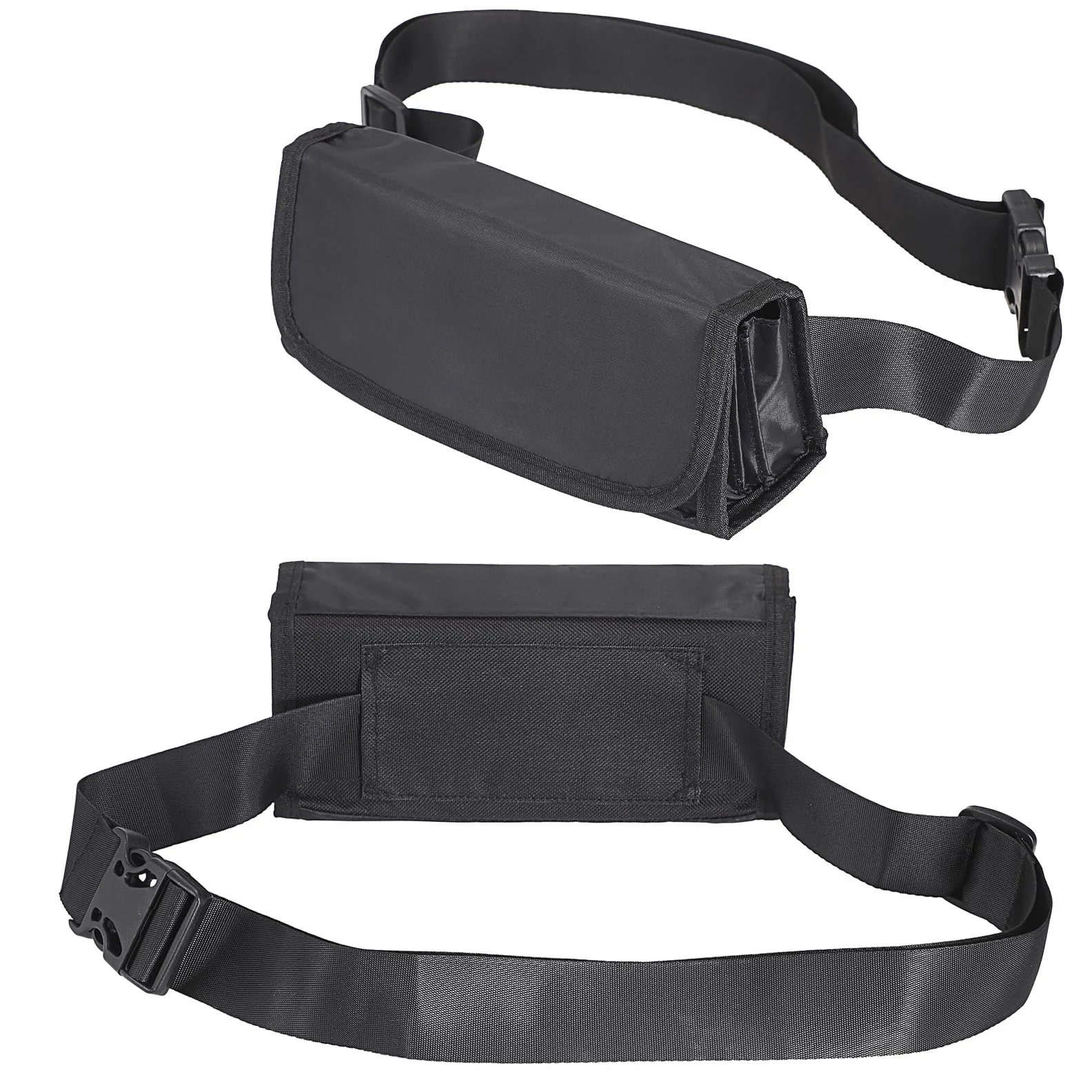 Porte-Monnaie Euro Sac de Rangement de Pièces avec Ceinture de Transport Noir