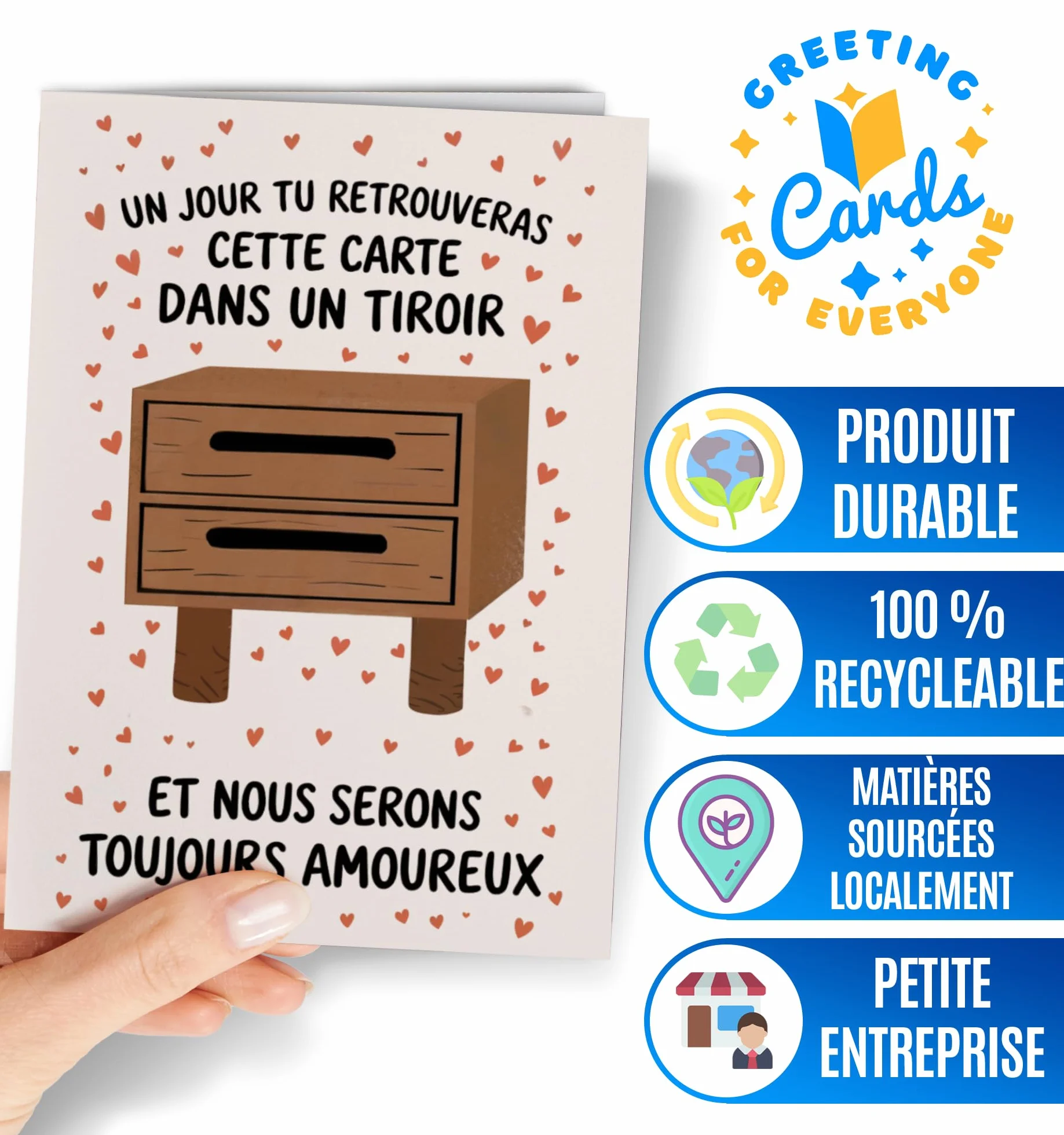 Carte Anniversaire Mariage pour Femme Mari - Je t'aime Cadeau Couple Romantique Saint Valentin