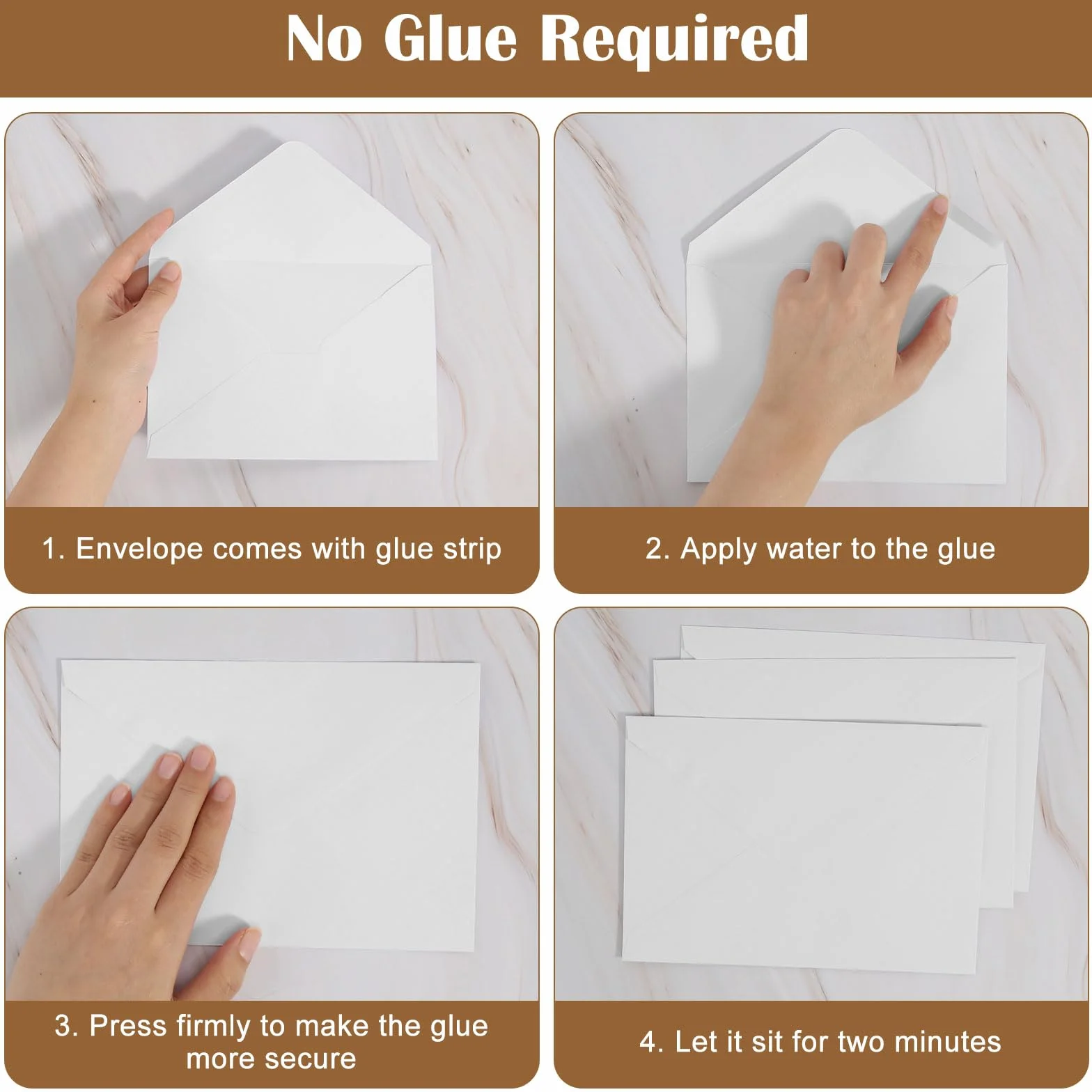 Enveloppes en papier kraft 13 x 19 cm Blanches Lot de 100 pour cadeaux invitations
