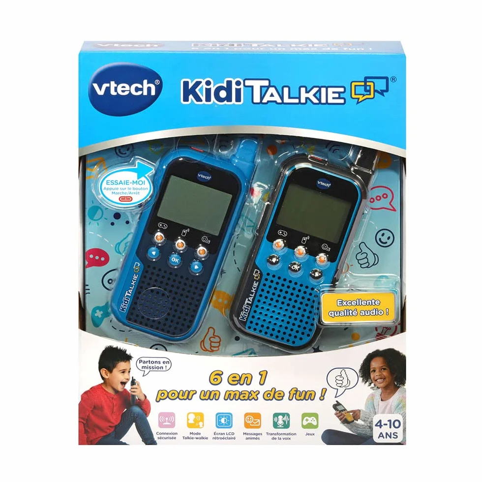 Vtech Kidi Talkie Talkie-Walkie Enfants avec écran et Jeux Jouet électronique éducatif Version FR