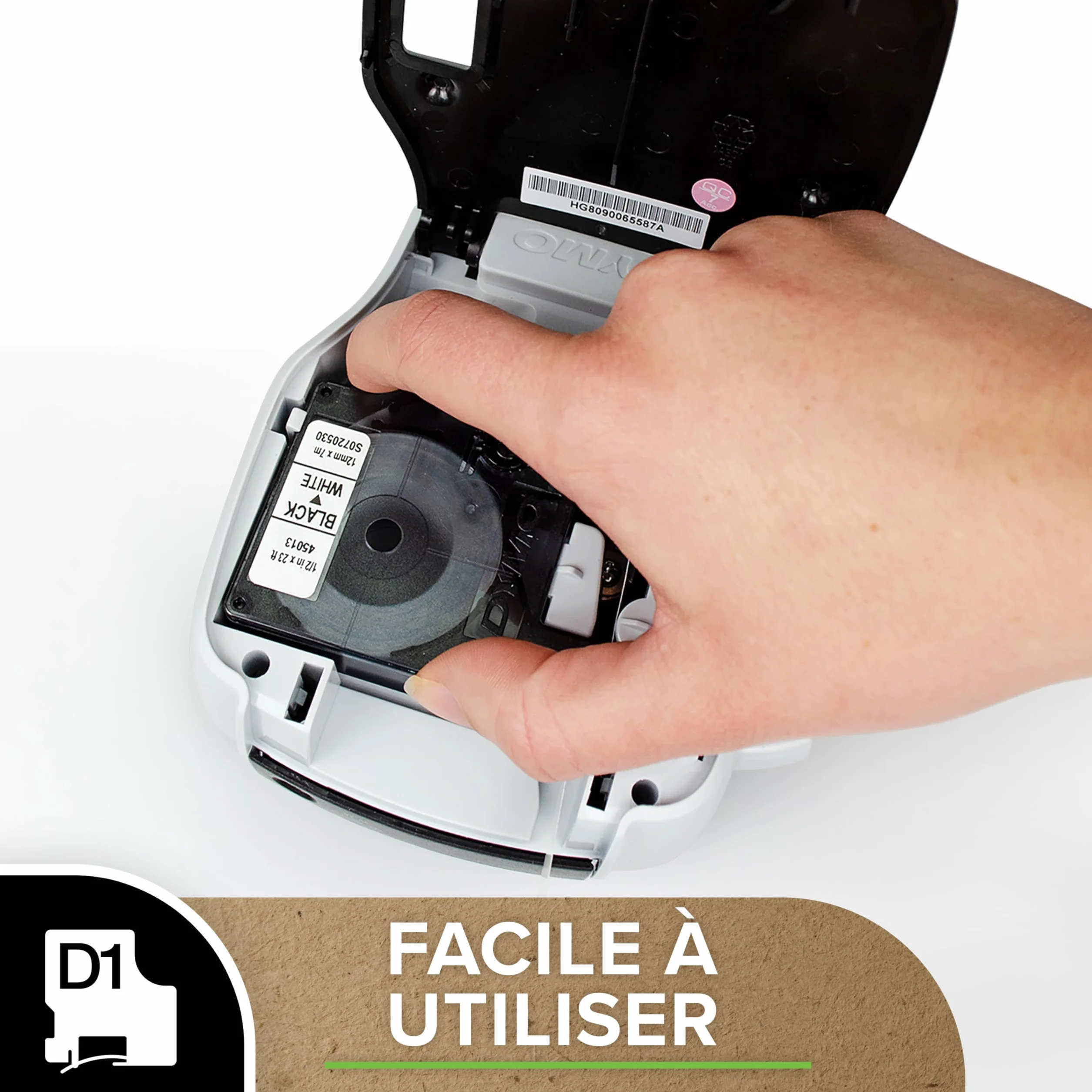 DYMO D1 étiquettes autocollantes 12 mm x 7 m noir sur blanc pour LabelManager