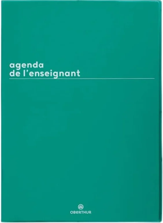 Agenda Semainier Enseignant 2026-2027 Couverture Boréal Vert 21,5 x 30 cm