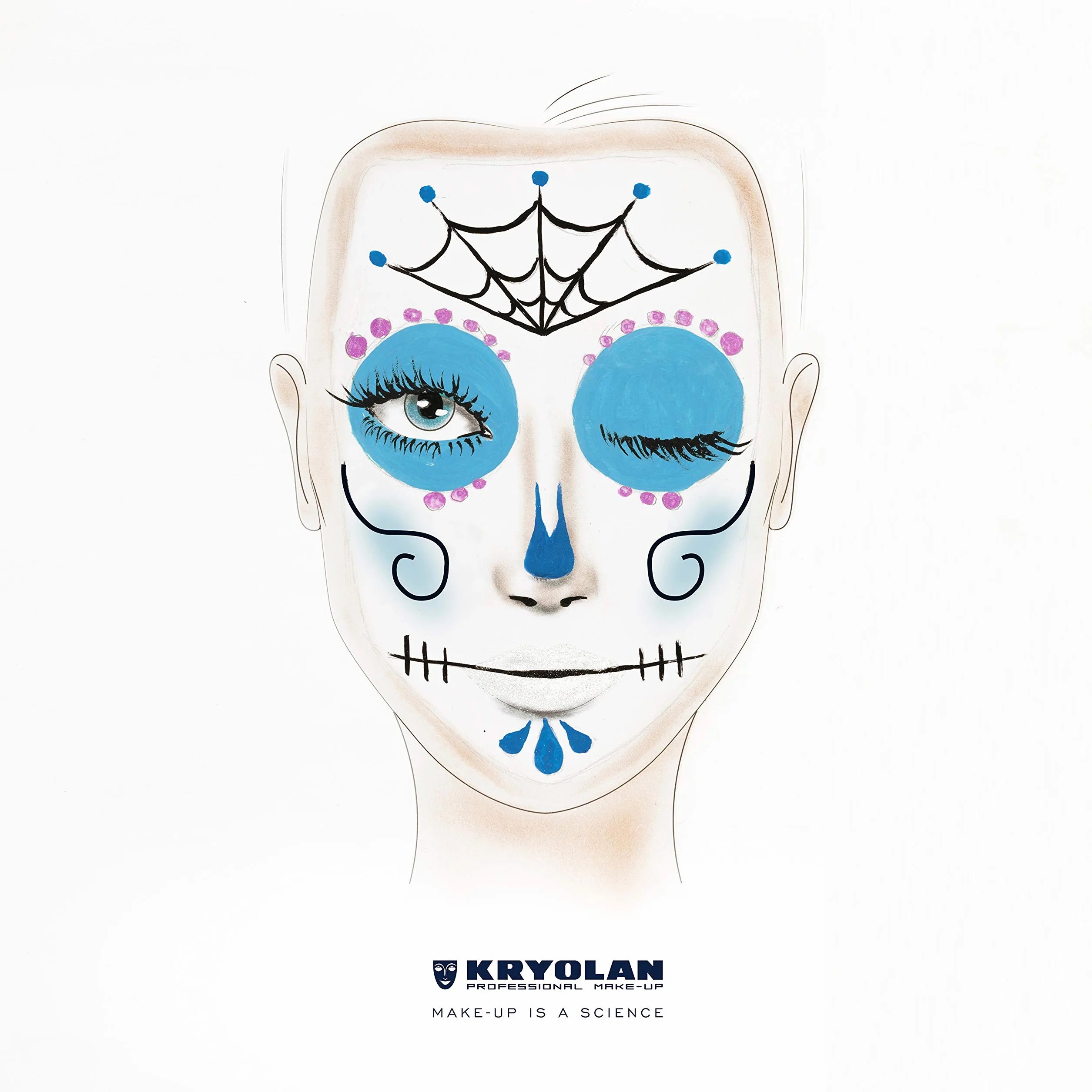 Kryolan Pintura Water Color Maquillage 25 ml Noir Lavable Végétalien Sans parfum