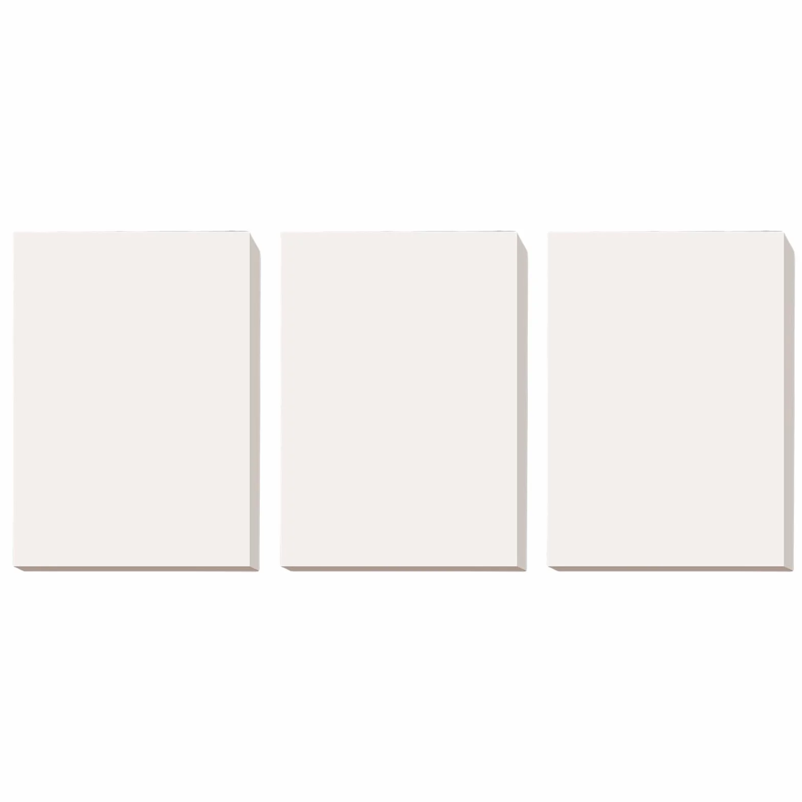 Lot de 3 blocs de papier brouillon carrés vierges