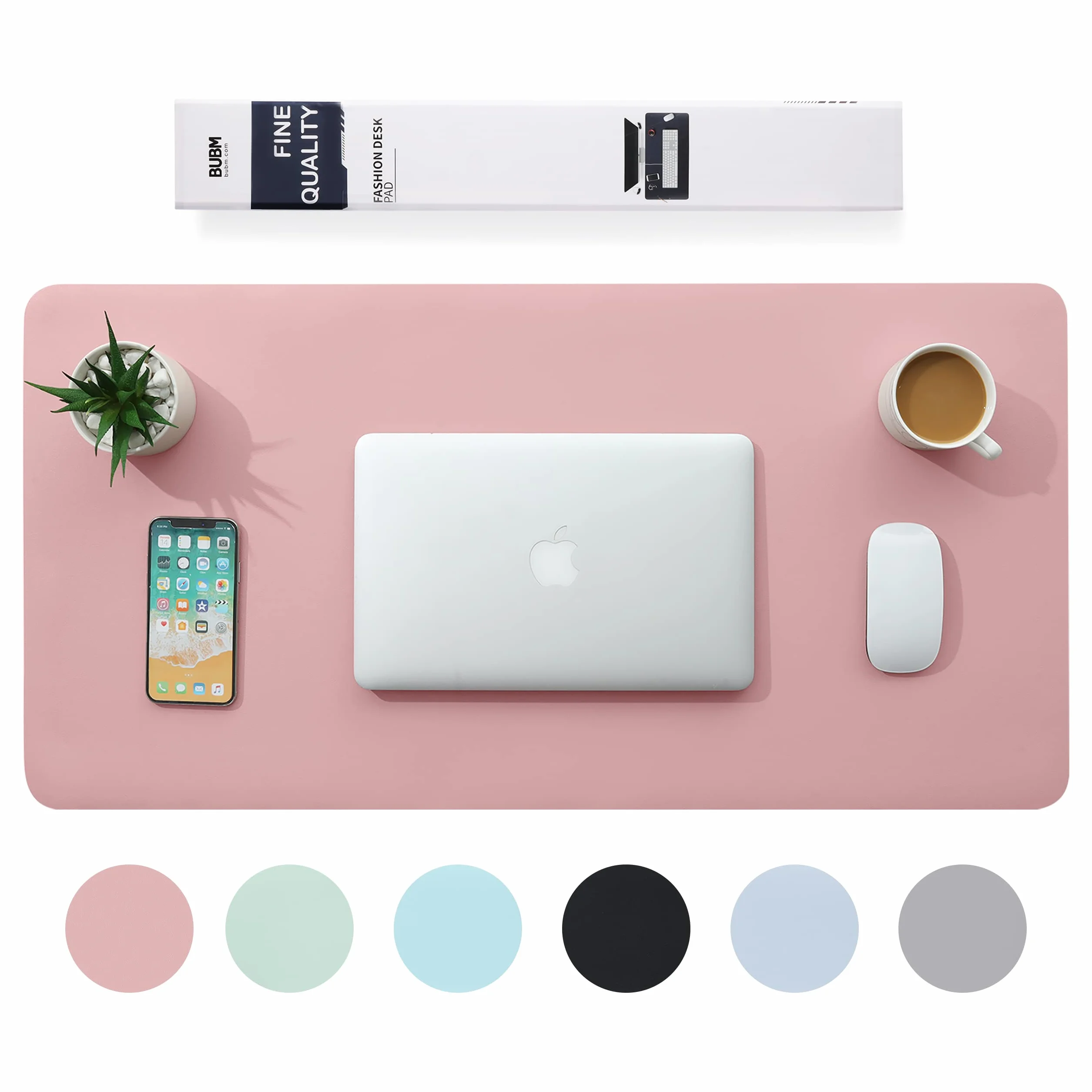 BUBM Tapis de bureau en cuir PU antidérapant 80x40cm pour ordinateur portable