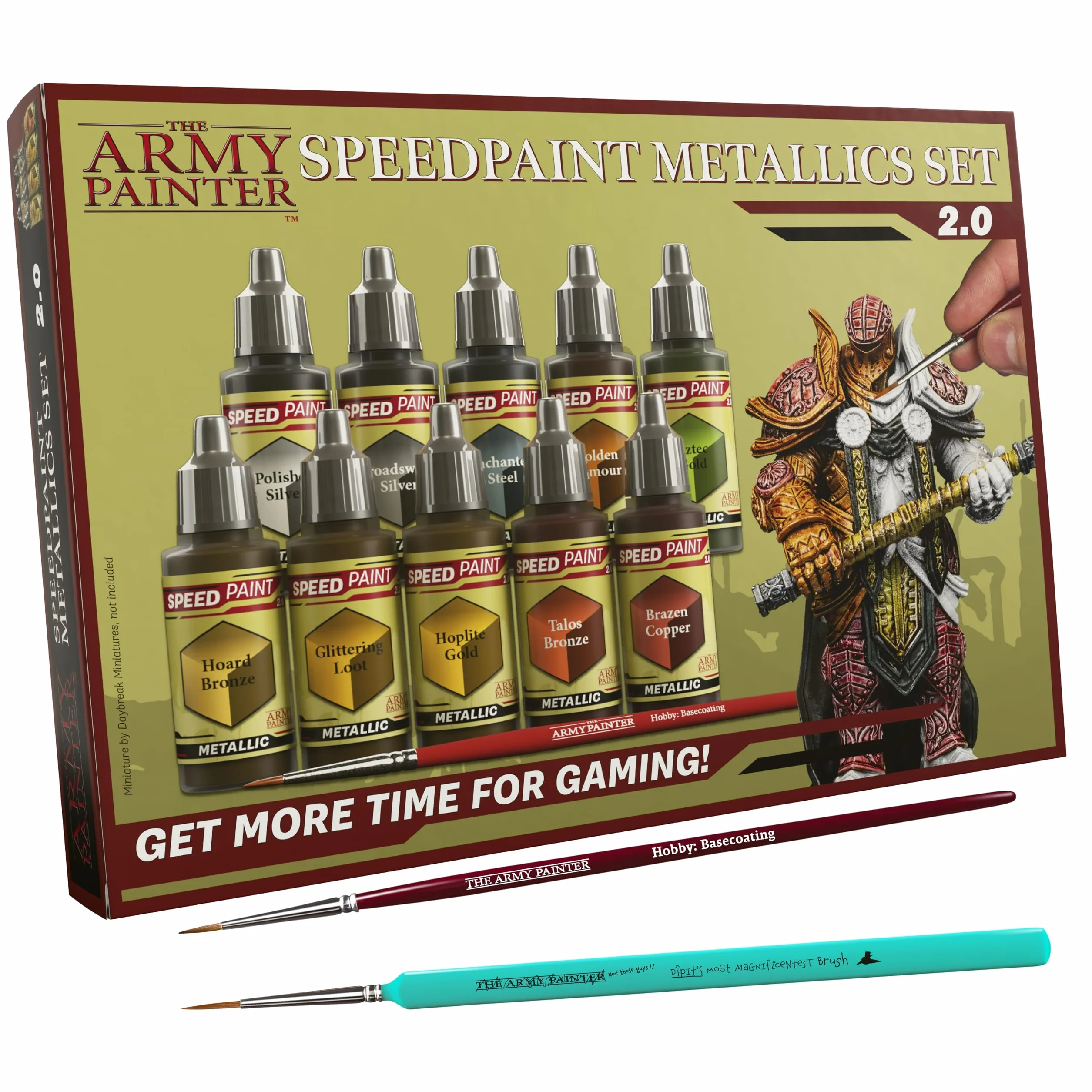 The Army Painter Speedpaint 2.0 Metallics Set, 10 x 18 ml Peinture Acrylique Métalliques pour Figurine Warhammer et Donjon et Dragon