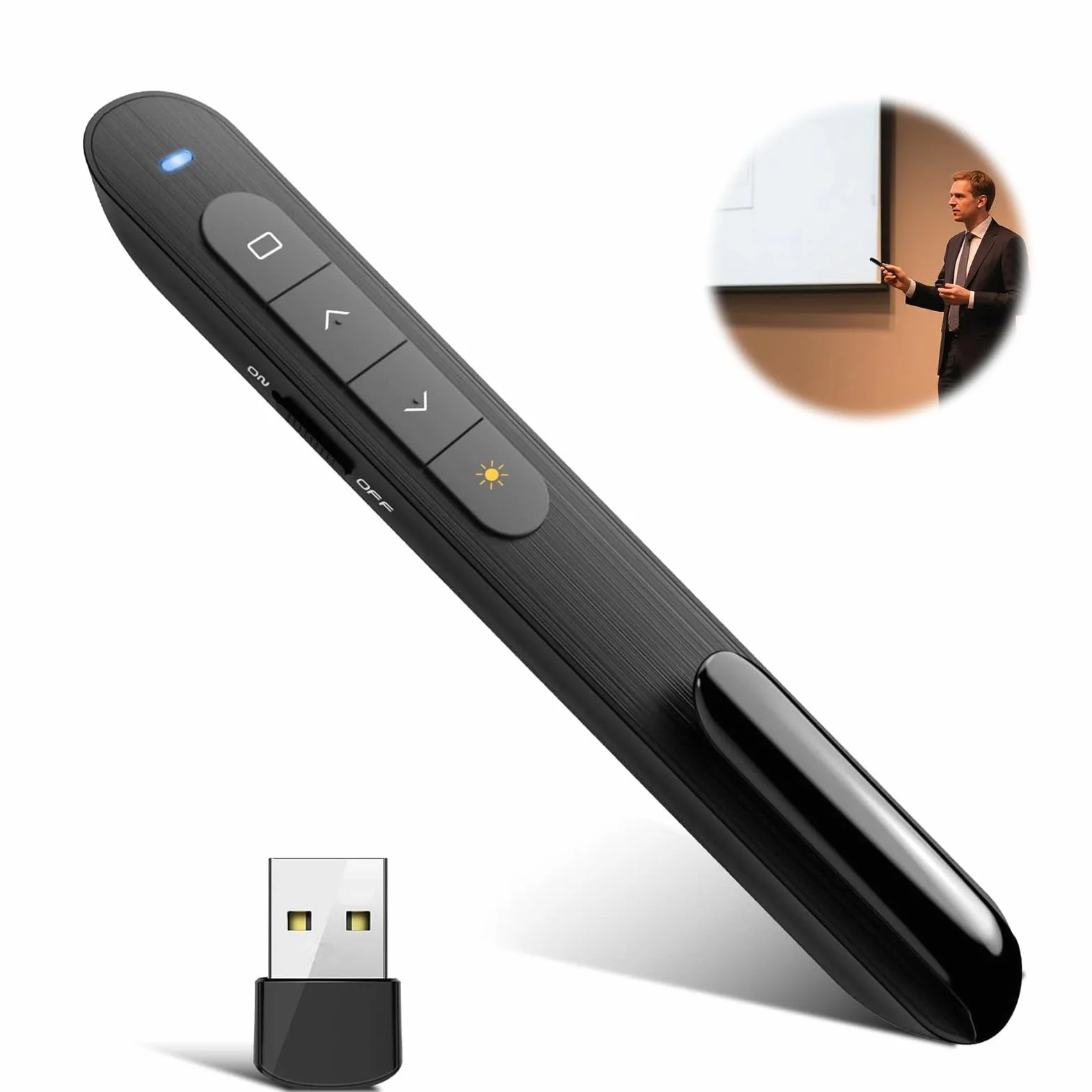 Pointeur Laser Télécommande Présentation PowerPoint Keynote Google Slides PDF Compatible Windows Mac Plug & Play