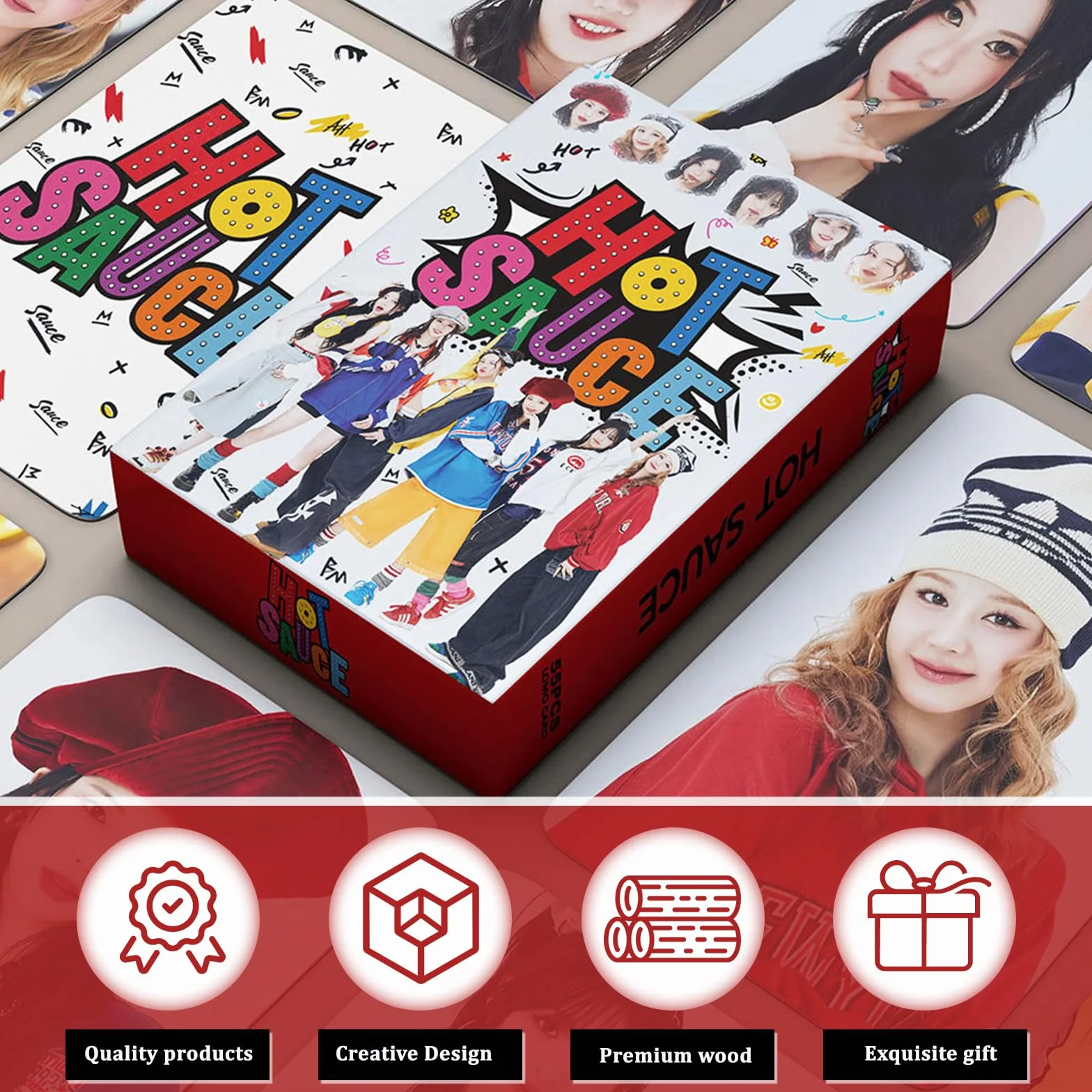 BM Album Photocard Sticker Set 220 Pièces K-Pop Cartes de Collection Lomo Cards Cadeau