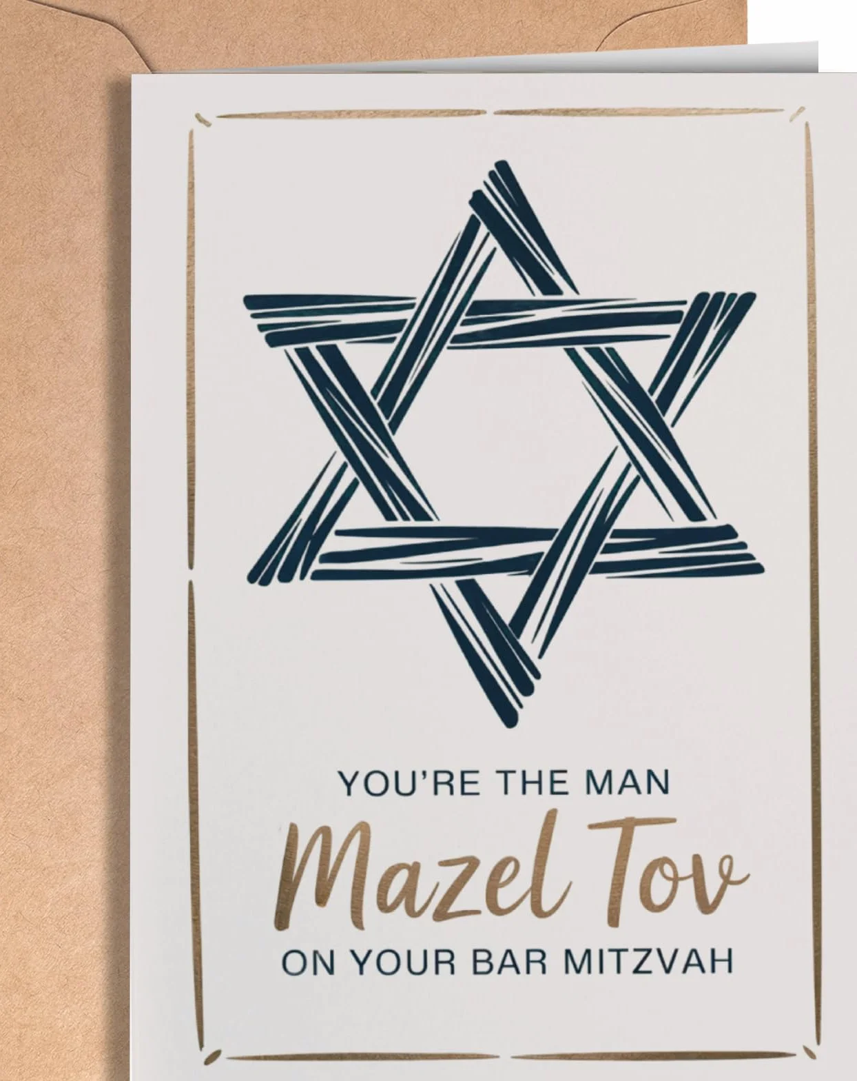 Carte Bar Mitzvah – Cartes de félicitations juives Mazel Tov pour garçons