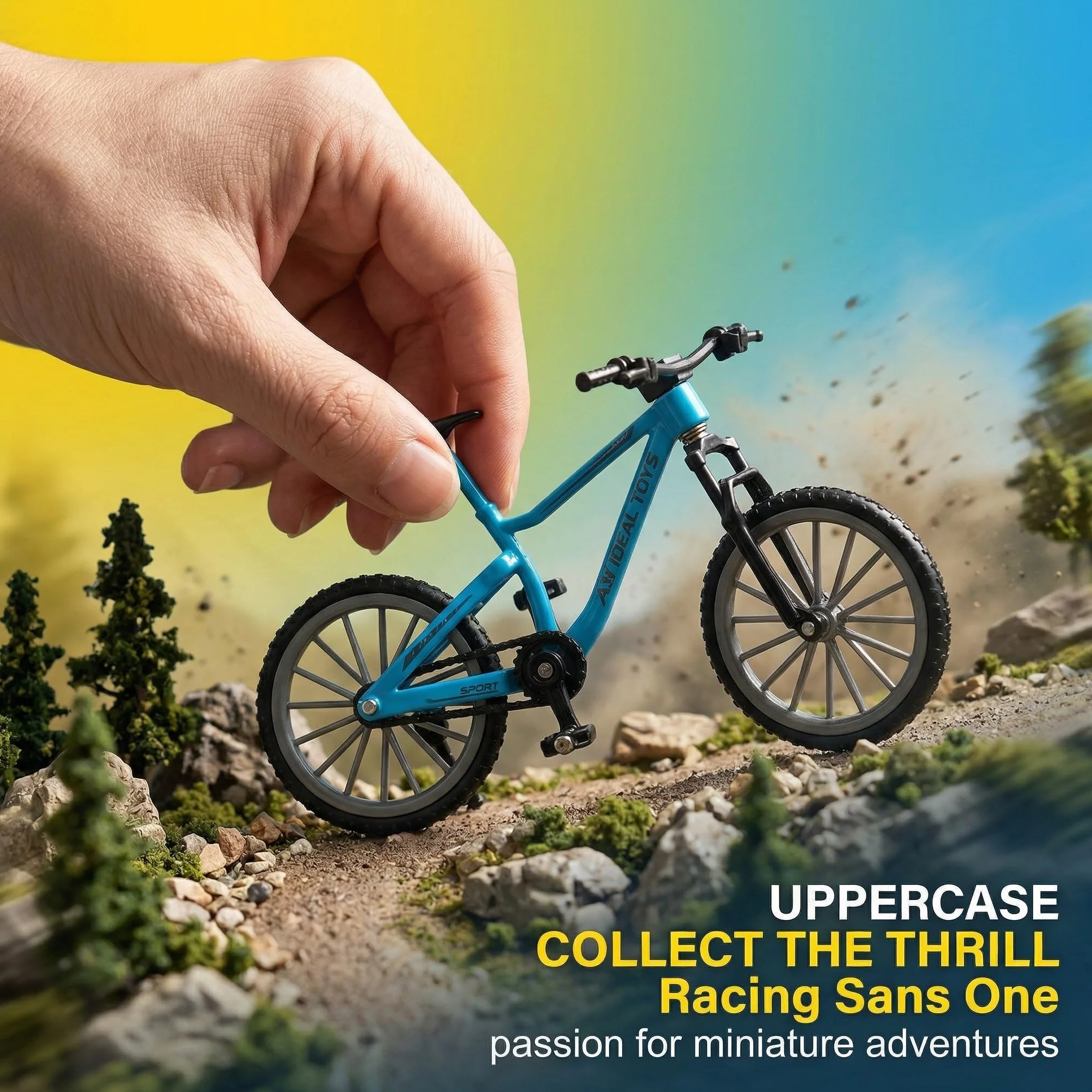 Lot de 2 Mini Velo Doigt Finger VTT BMX Jouet Finger Bike MTB