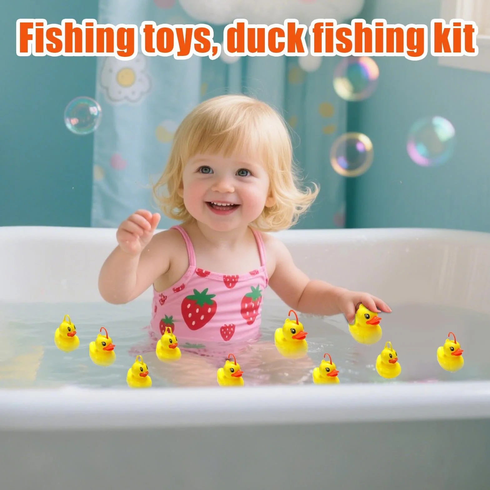 Jouet de pêche ABS Canard pour bain plage extérieur