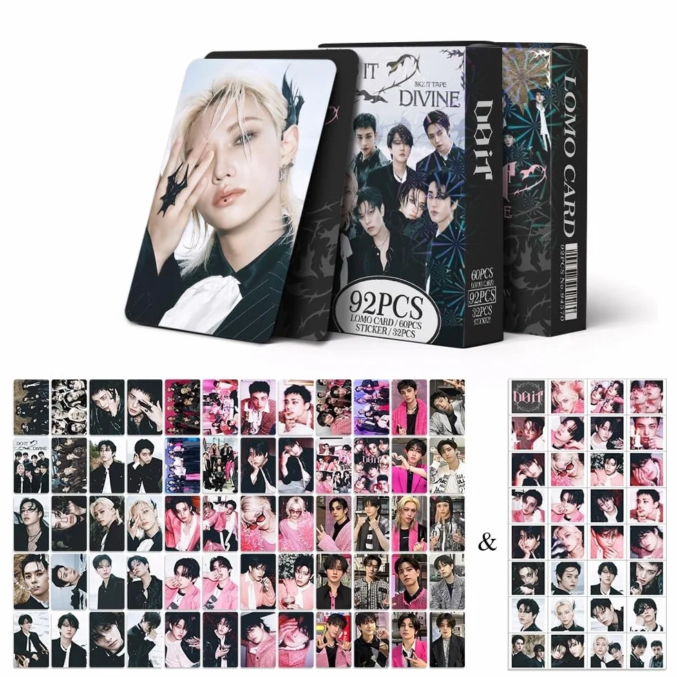 Stray Kids Photocards 60 Cartes SKZ Lomo 32 Autocollants