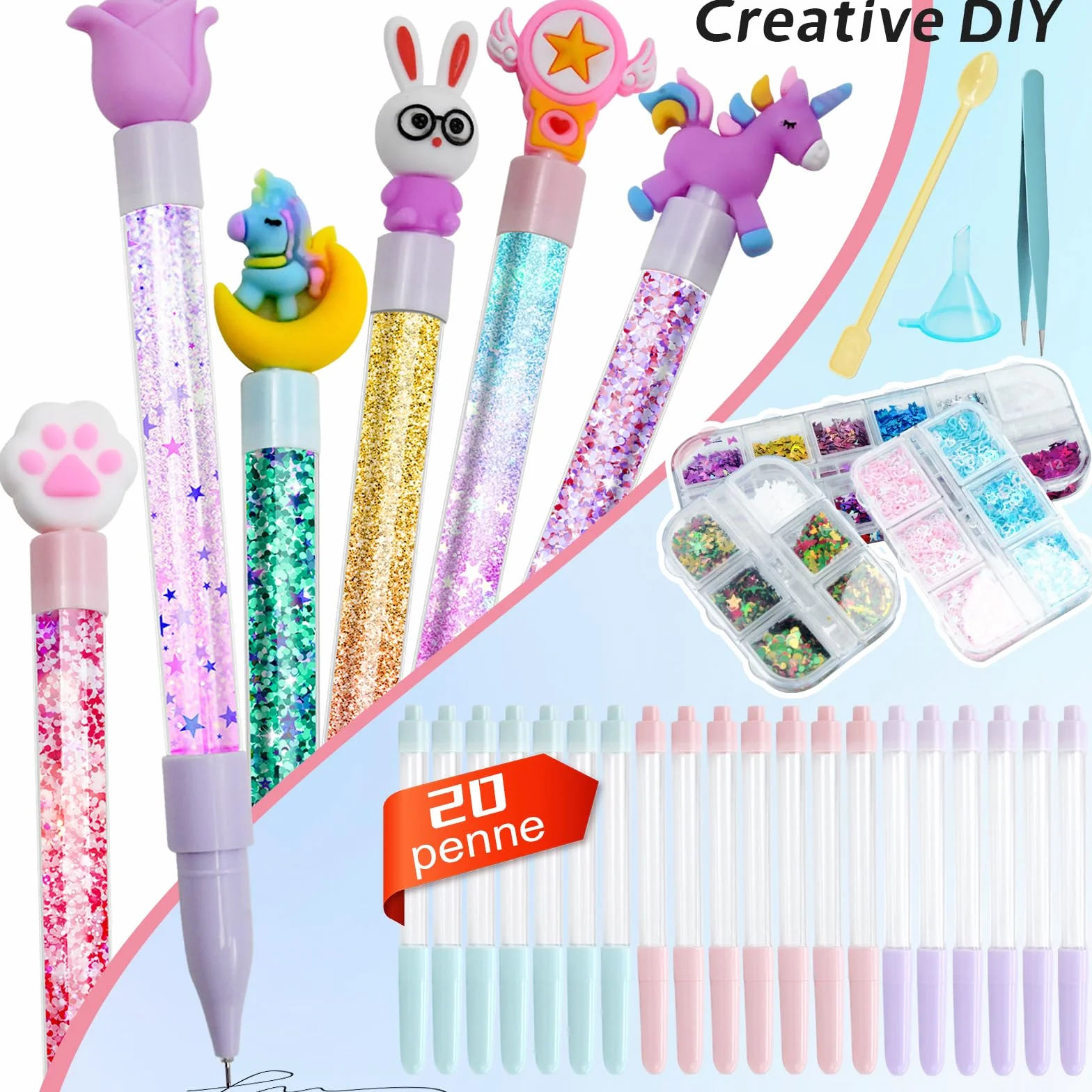 Fabrique a Stylo avec 72+ Accessoires, Kit Loisir Creatif Enfant 6-12 Ans