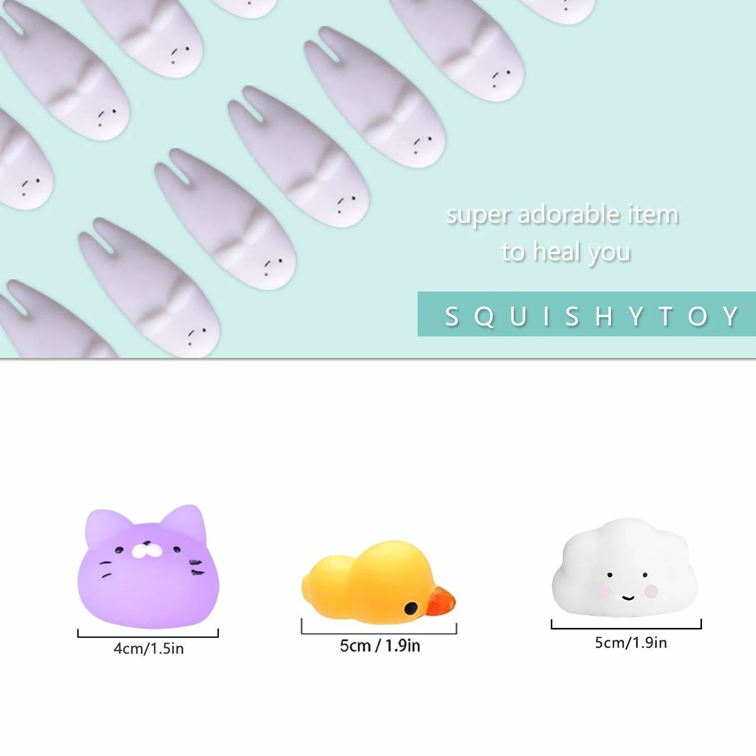 Lot de 30 Mini Jouets Mochi Squishy Anti-Stress Kawaii pour Enfants
