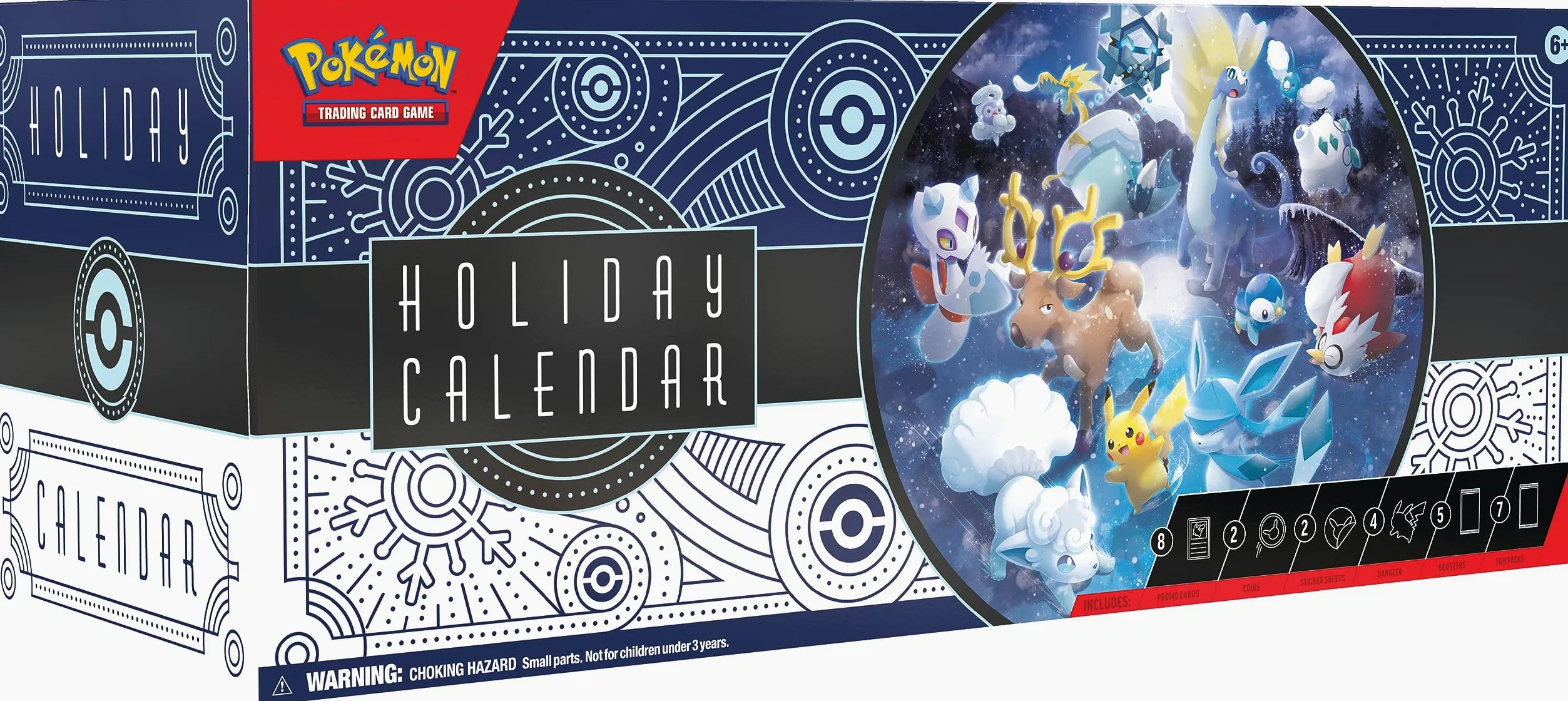 Pokémon TCG : Calendrier des fêtes (8 Cartes en Aluminium, 5 boosters et Plus)