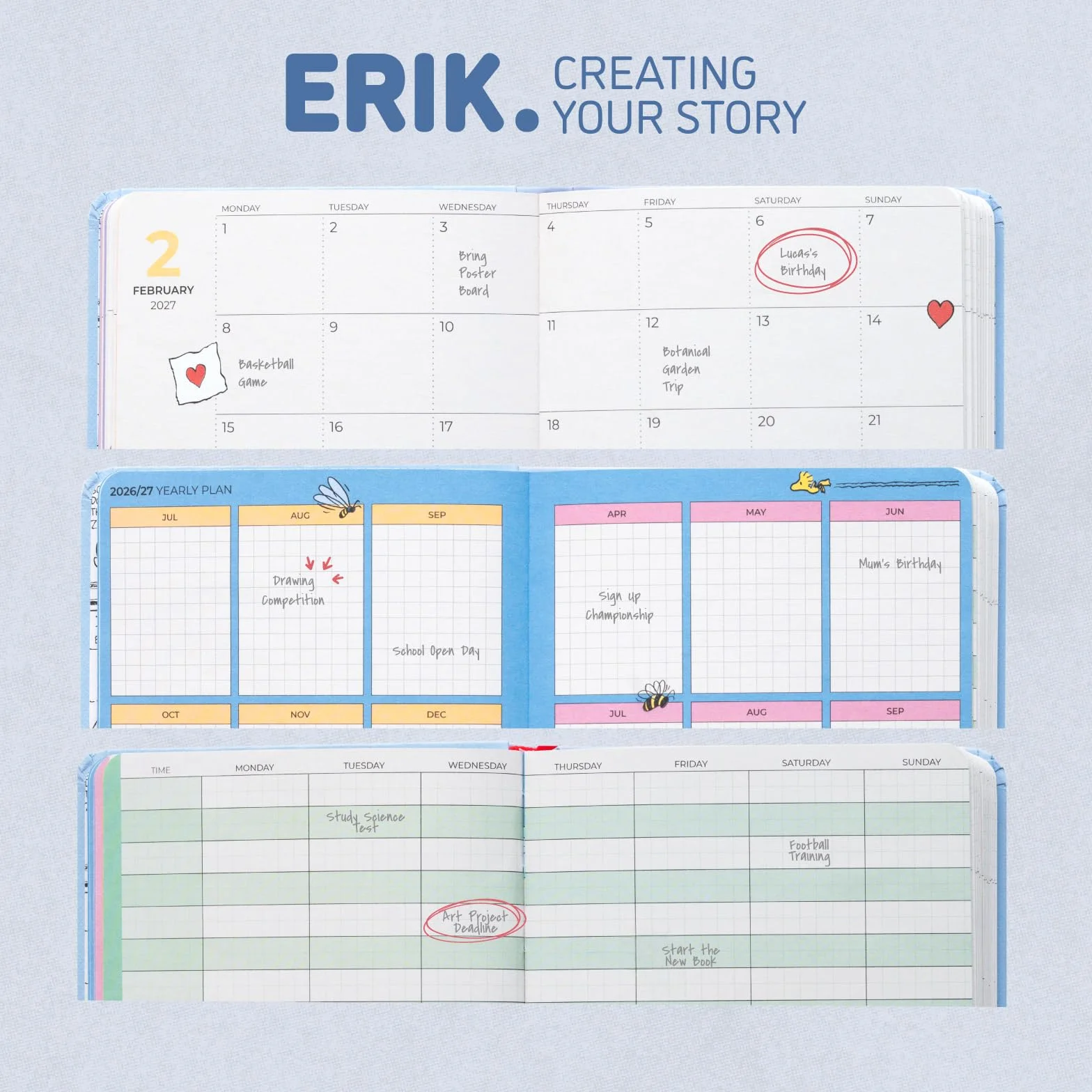 Grupo Erik Petit Agenda 2026 2027 Snoopy Semainier Planner Adulte Original