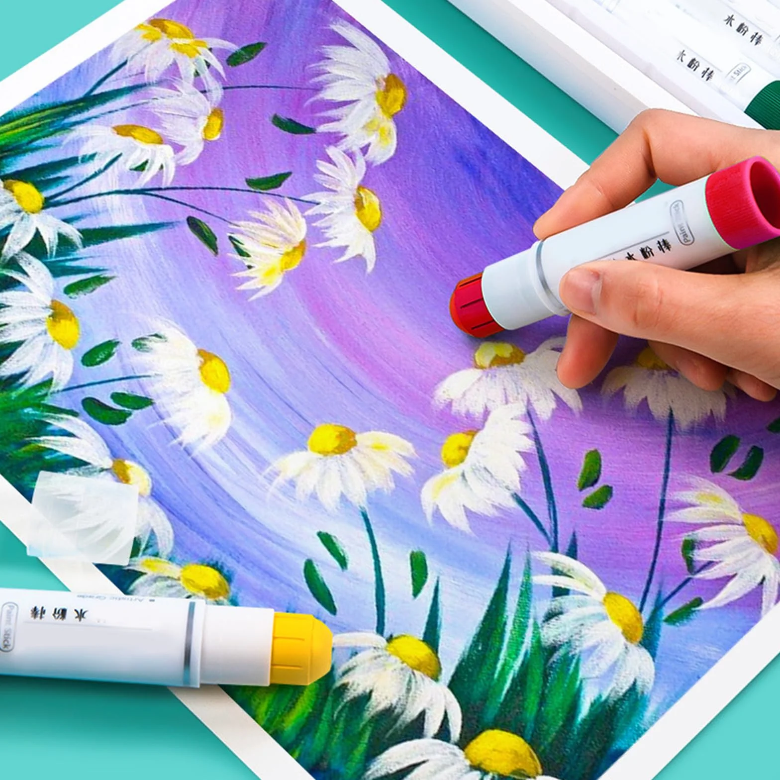 Bâtons de peinture gouache lavables pour enfants, étudiants, artistes – professionnels