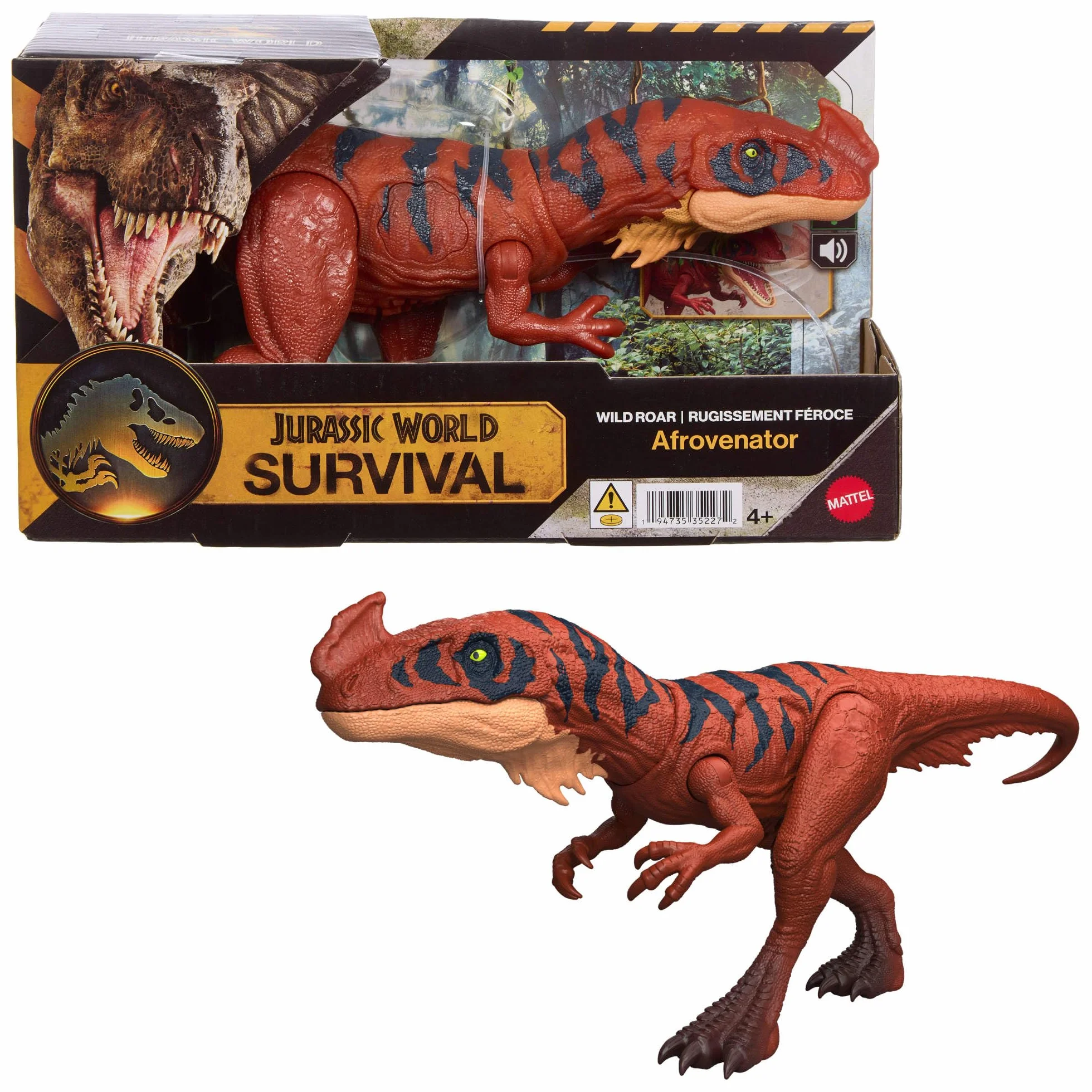 Mattel Jurassic World Figurine de Dinosaure Rugissement Féroce Mouvement Mâchoire Attaque Effets Sonores JKL76