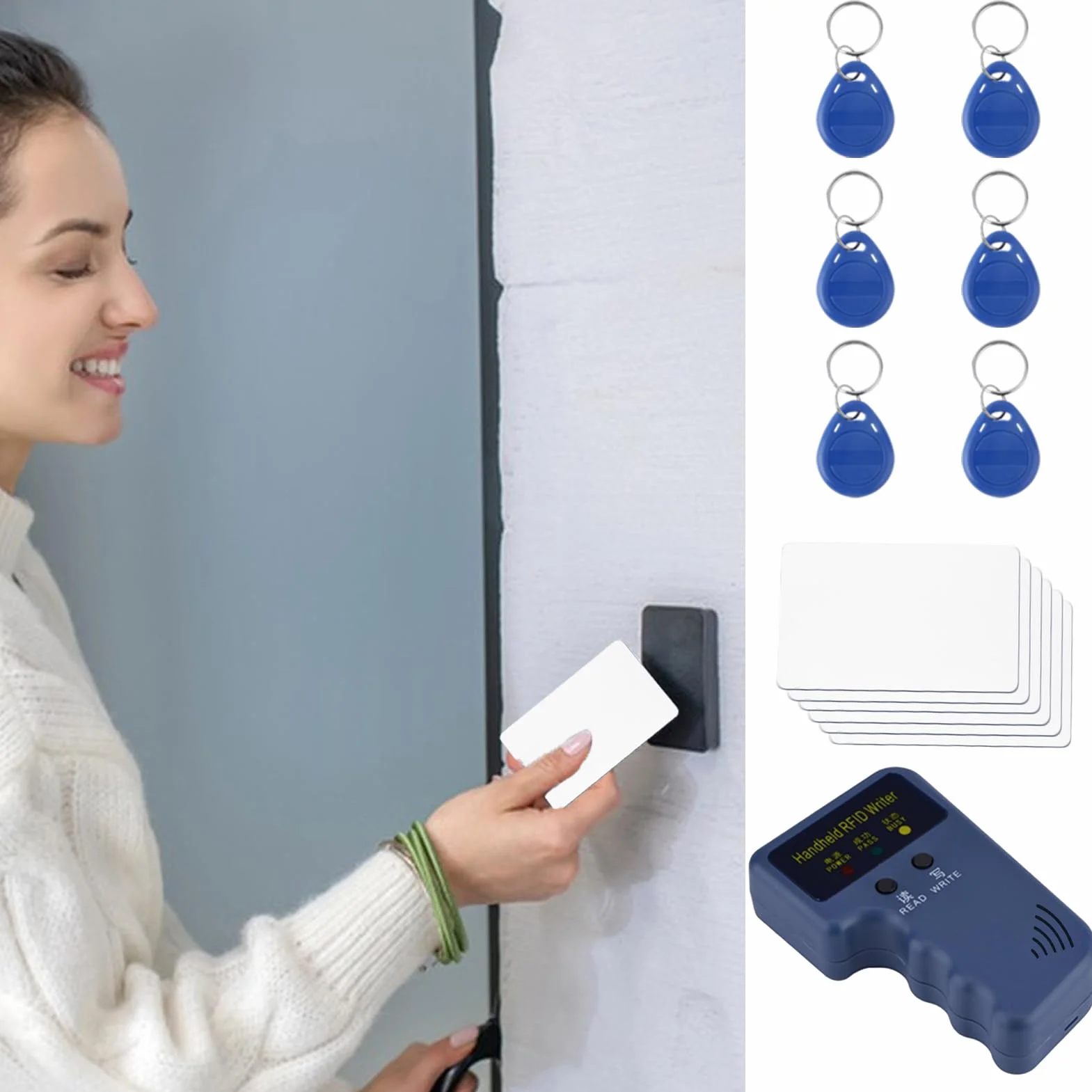 Lecteur duplicateur carte identification portable 125 kHz haute performance copieur cartes stationnement