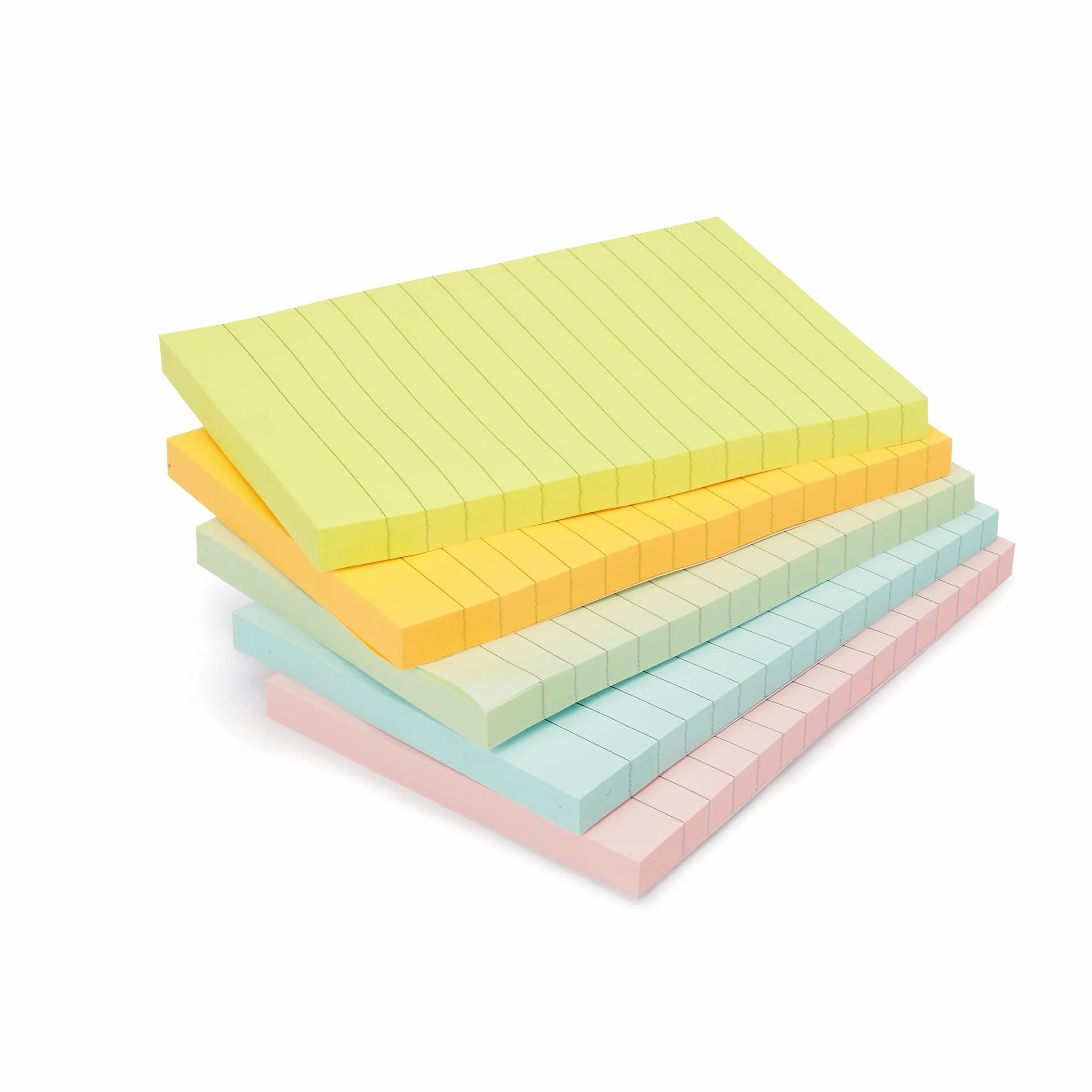 Amazon Basics Carrée blocs de feuillets autocollants lignés 102 x 152 mm Lot de 5