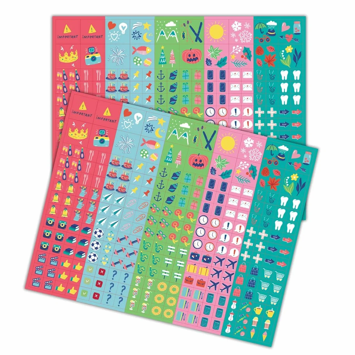 DRAEGER PARIS 1886 Calendrier Familial 2024-2025 16 Mois 28,5x28 cm Organisation Hebdomadaire 5 Colonnes Menus & Courses Stickers Inclus
